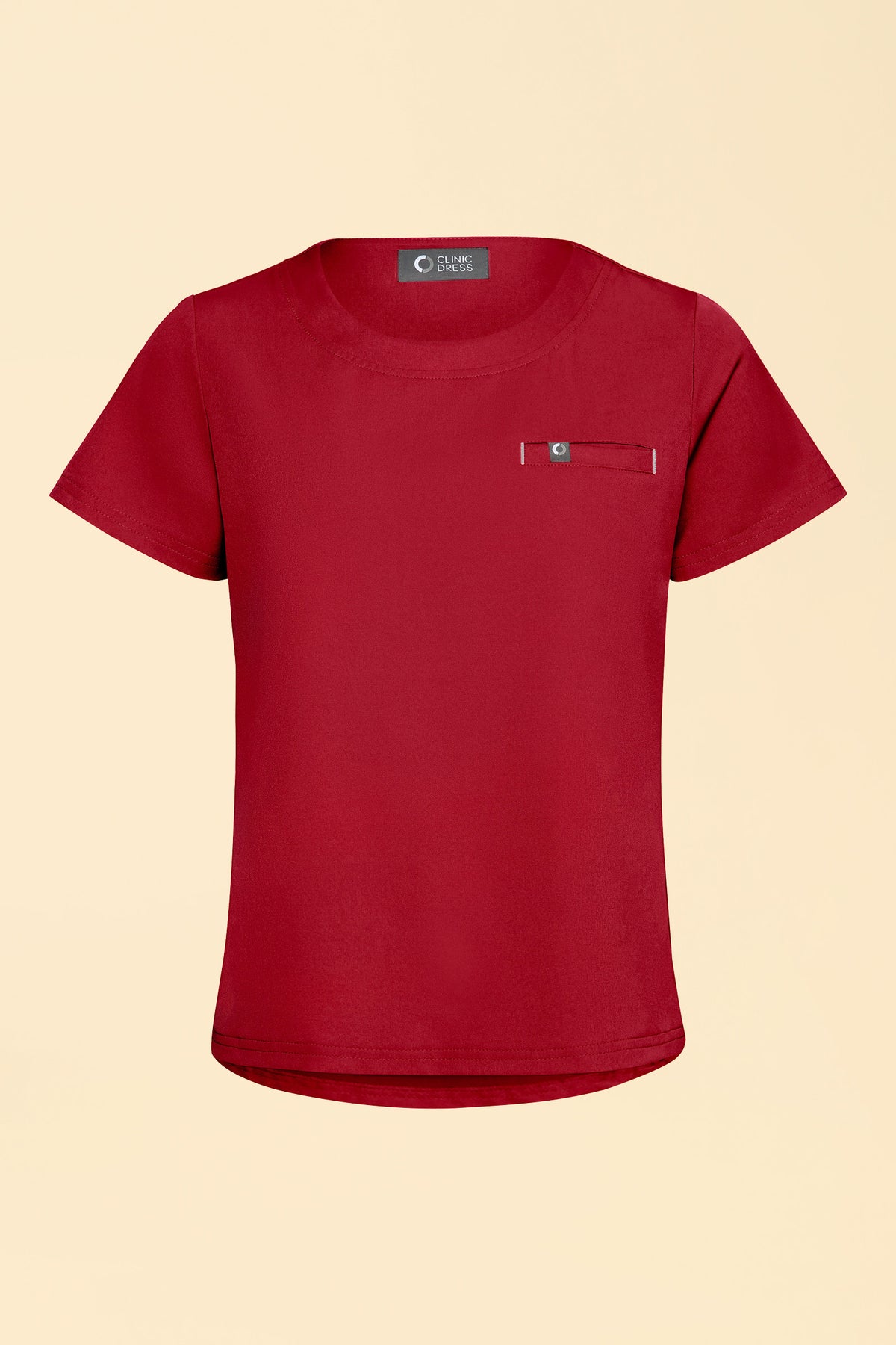 KAERE T-shirt Femme - Encoloure ronde rouge, Vue de face