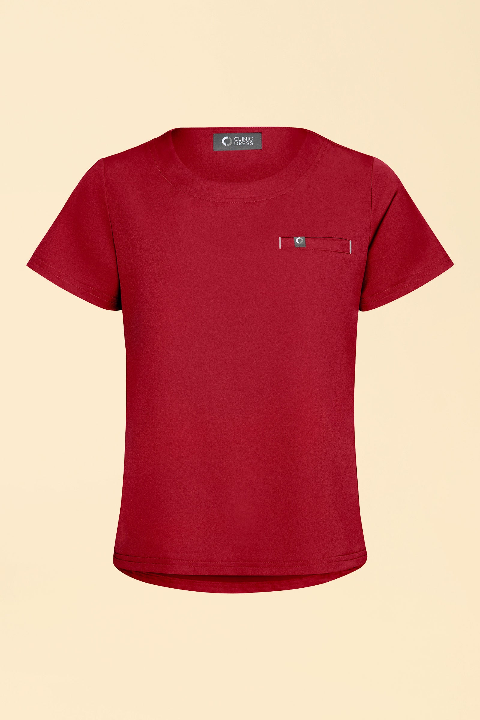 KAERE T-shirt Femme - Encoloure ronde rouge, Vue de face