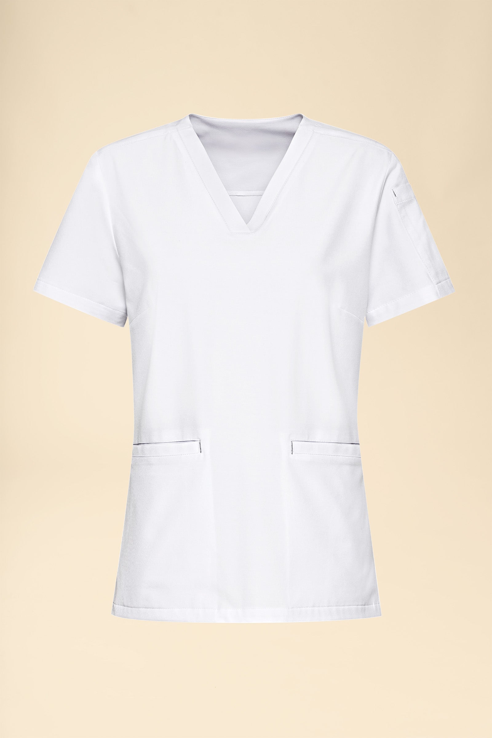 KAERE Tunique Femme - Décolleté V blanc, Vue de face
