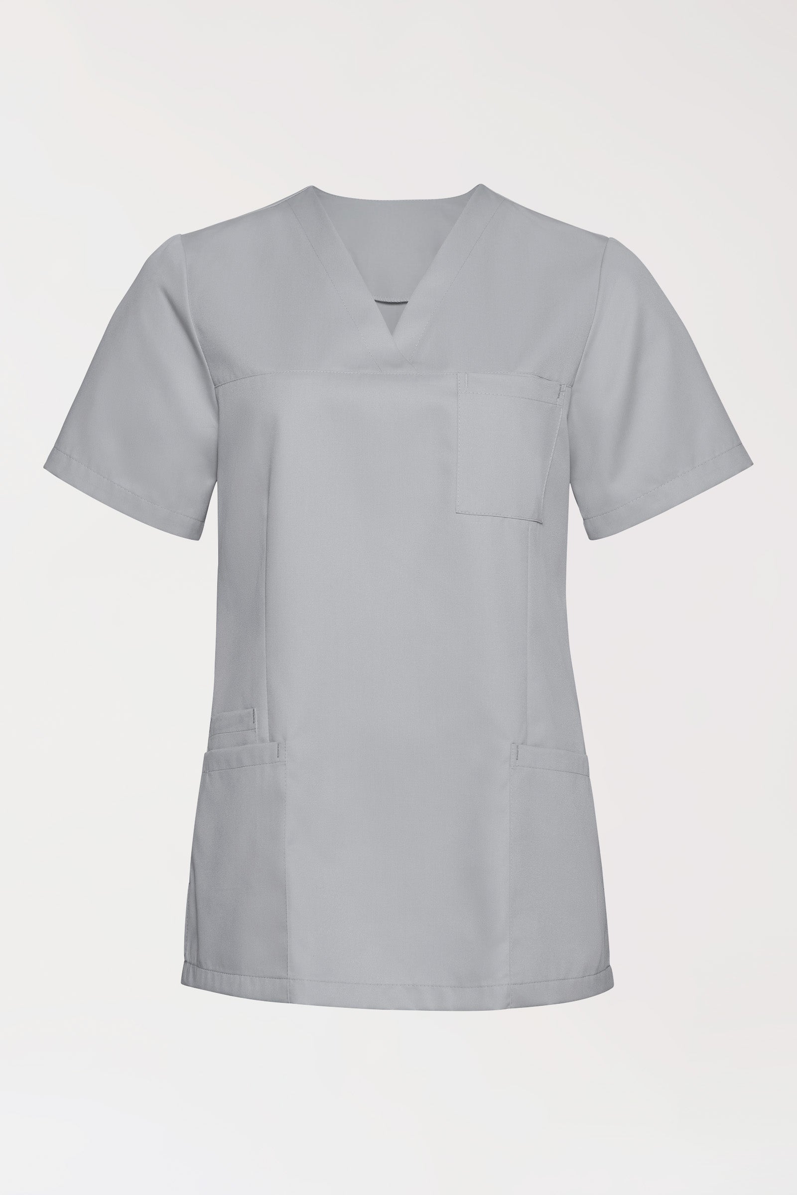 TENCEL™ Tunique Femme - Décolleté V gris perle, Vue de face