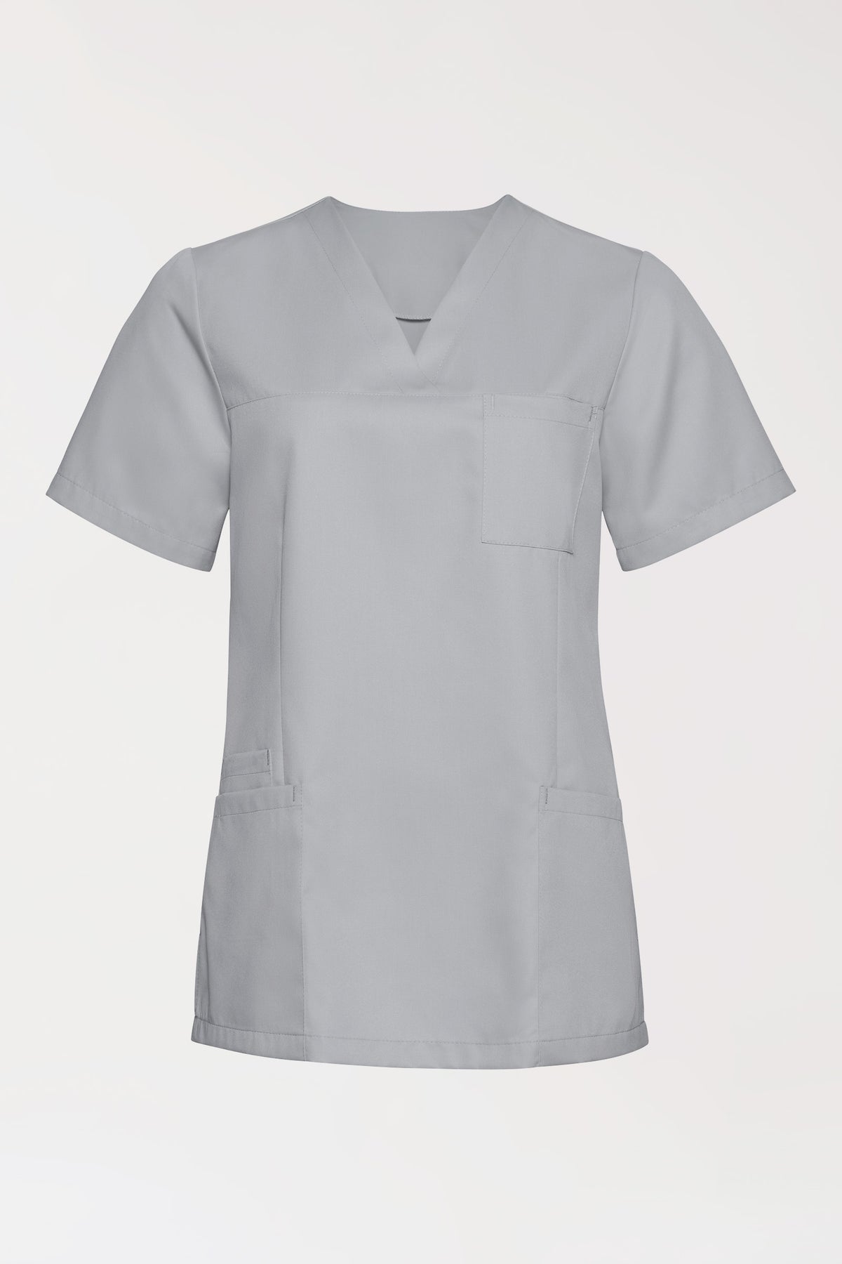 TENCEL™ Tunique Femme - Décolleté V gris perle, Vue de face