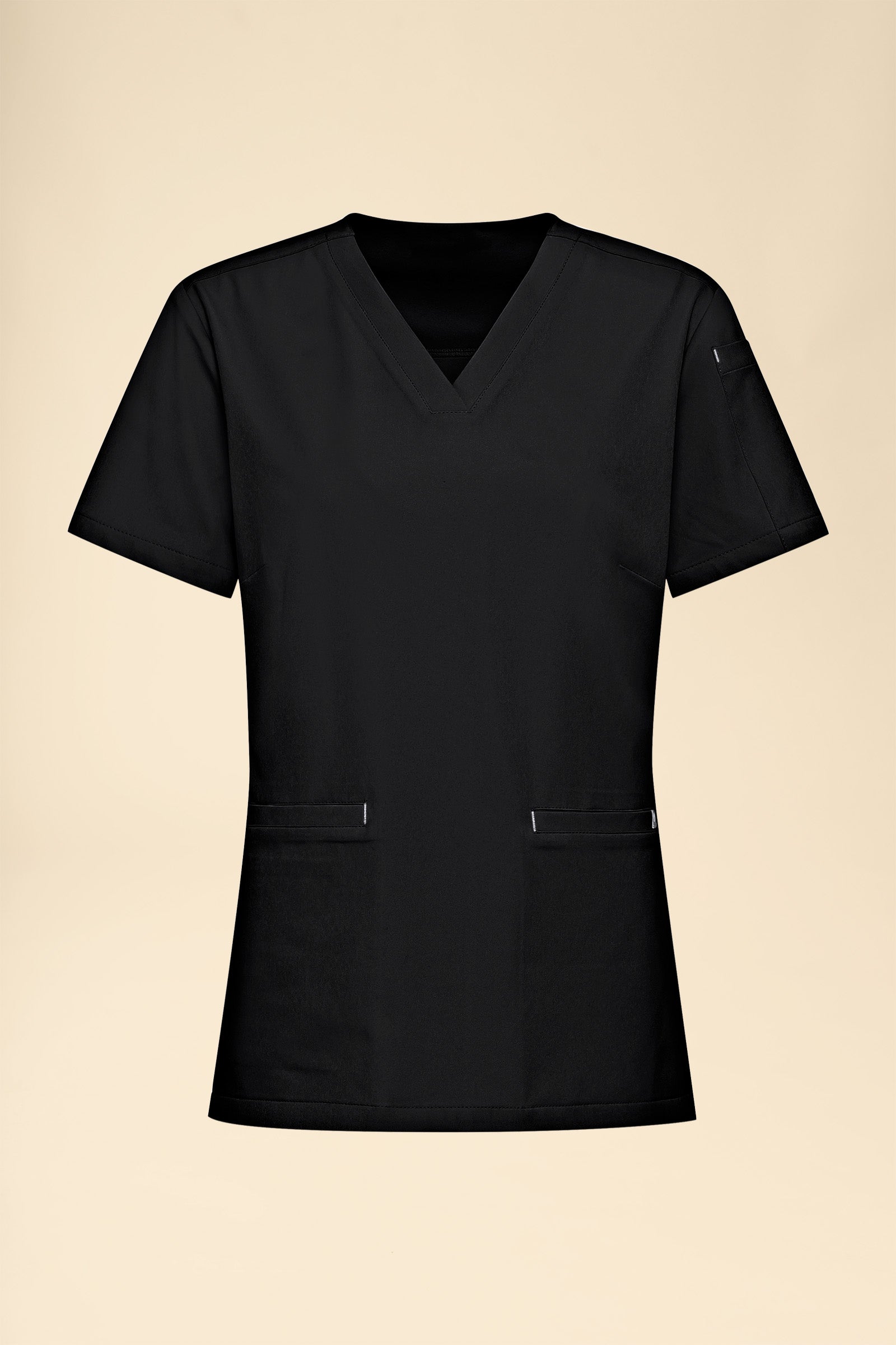 KAERE Tunique Femme - Décolleté V noir, Vue de face
