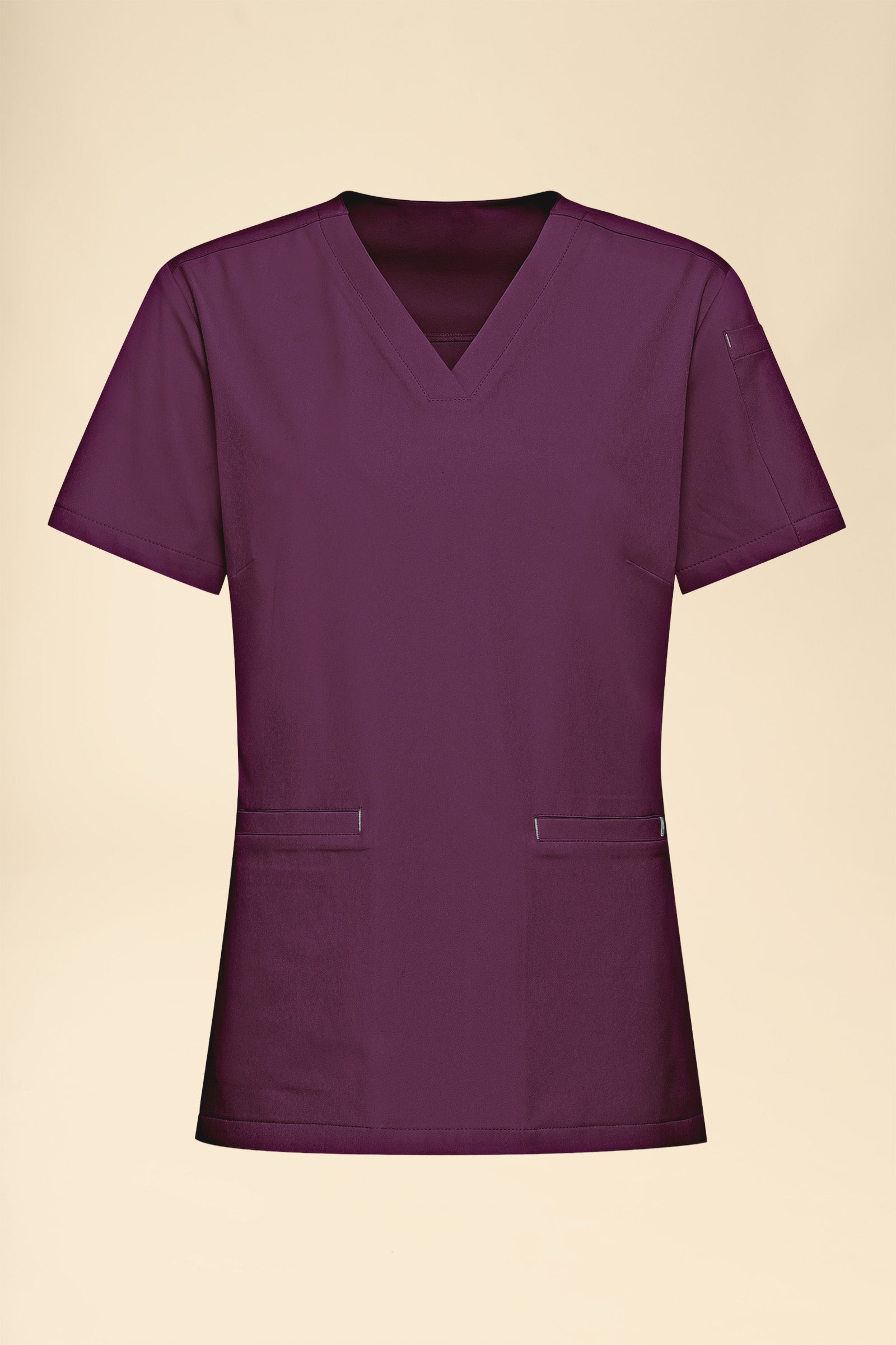 KAERE Tunique Femme - Décolleté V prune, Vue de face
