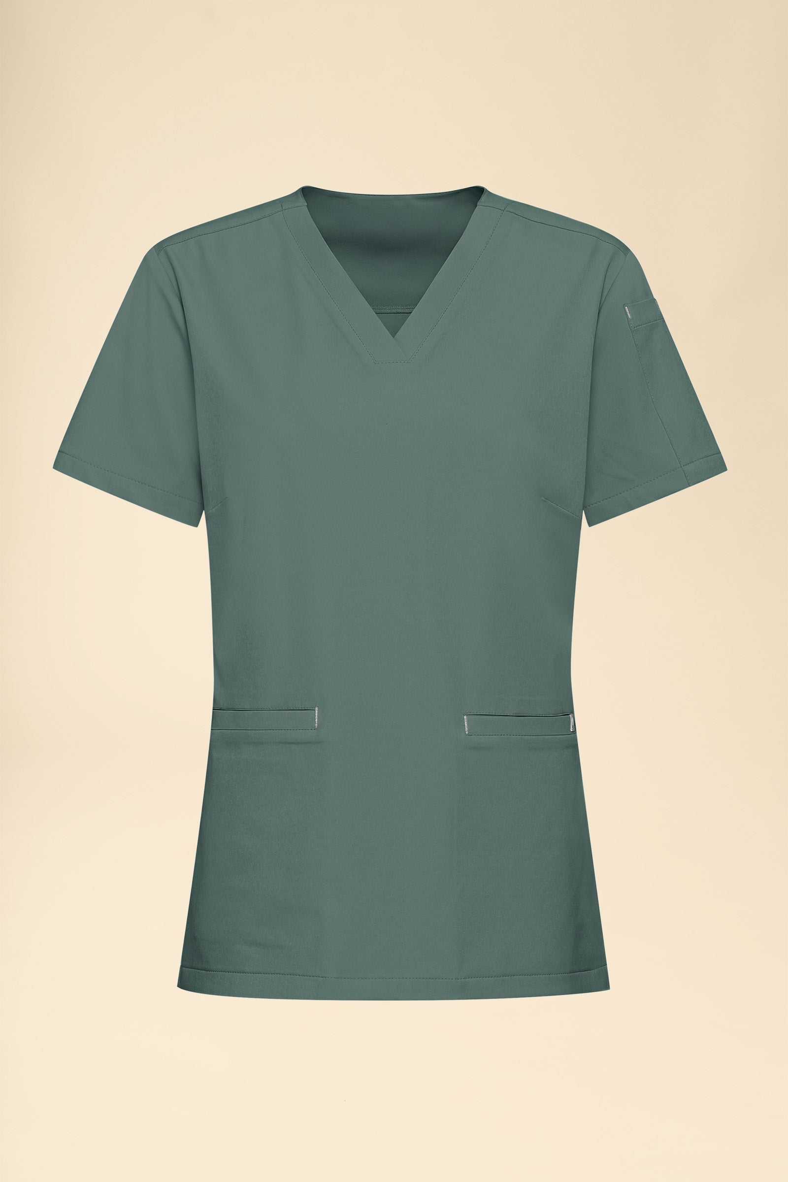 KAERE Tunique Femme - Décolleté V vert foncé, Vue de face
