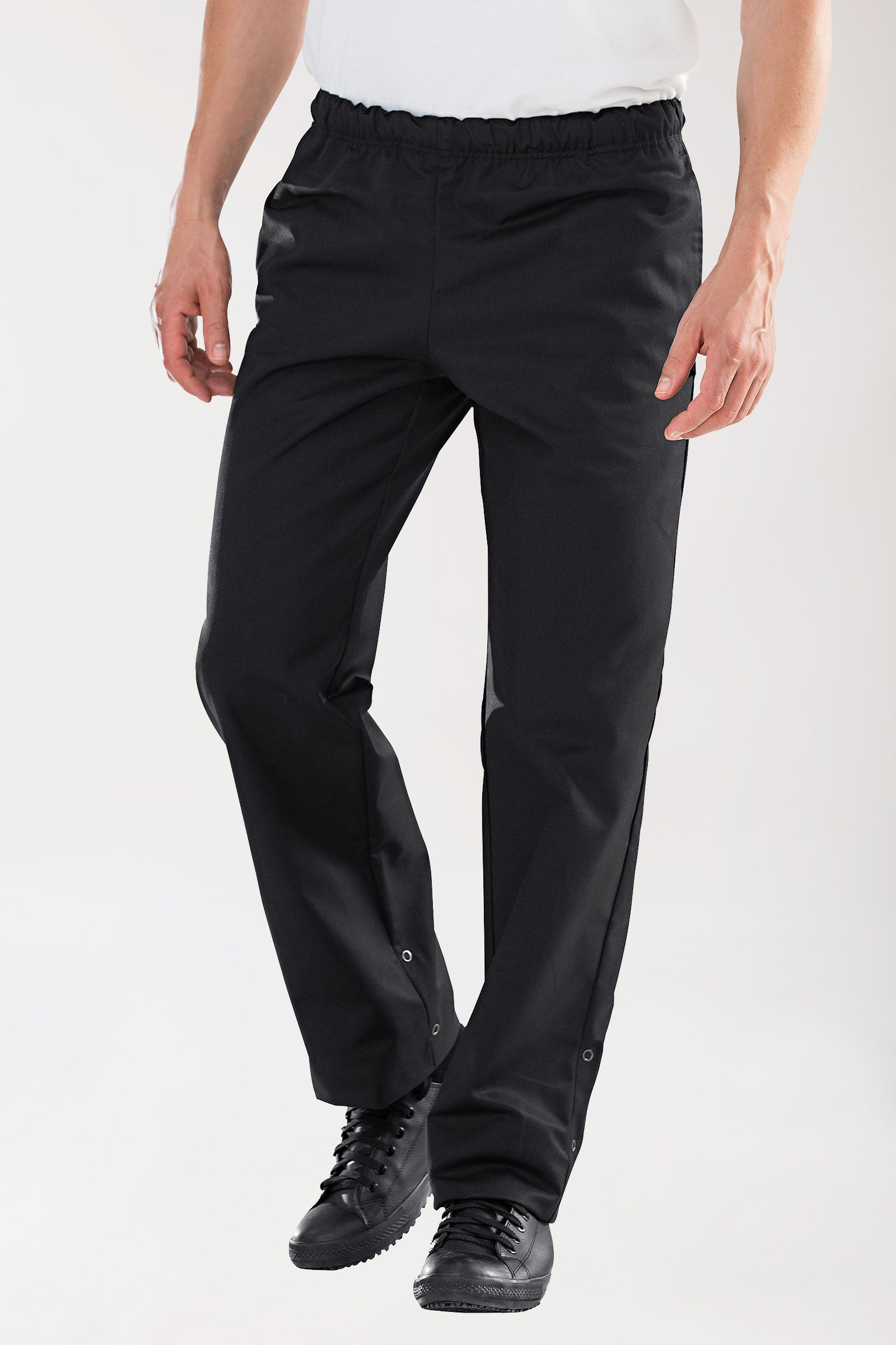 Gastro Pantalon Homme - Ceinture entièrement élastiquée noir