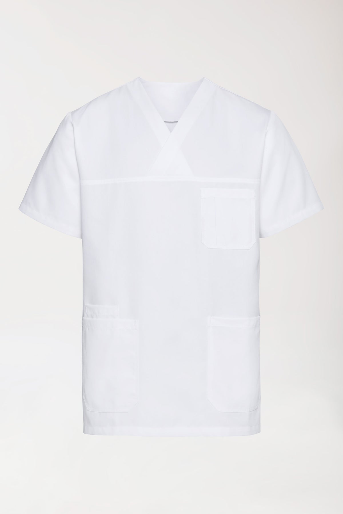 TENCEL™ Tunique Homme - Col V blanc, Vue de face