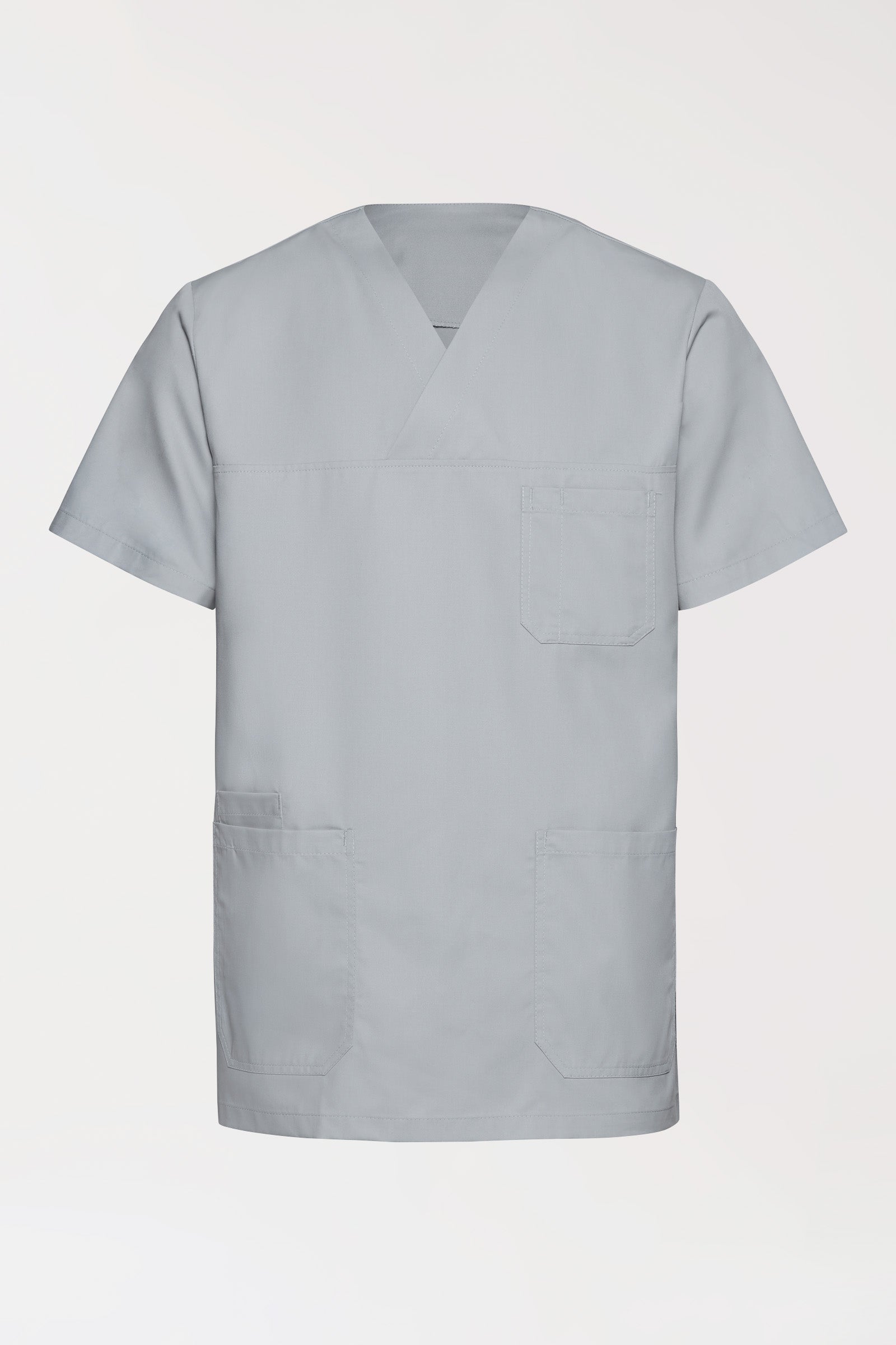 TENCEL™ Tunique Homme - Col V gris perle, Vue de face