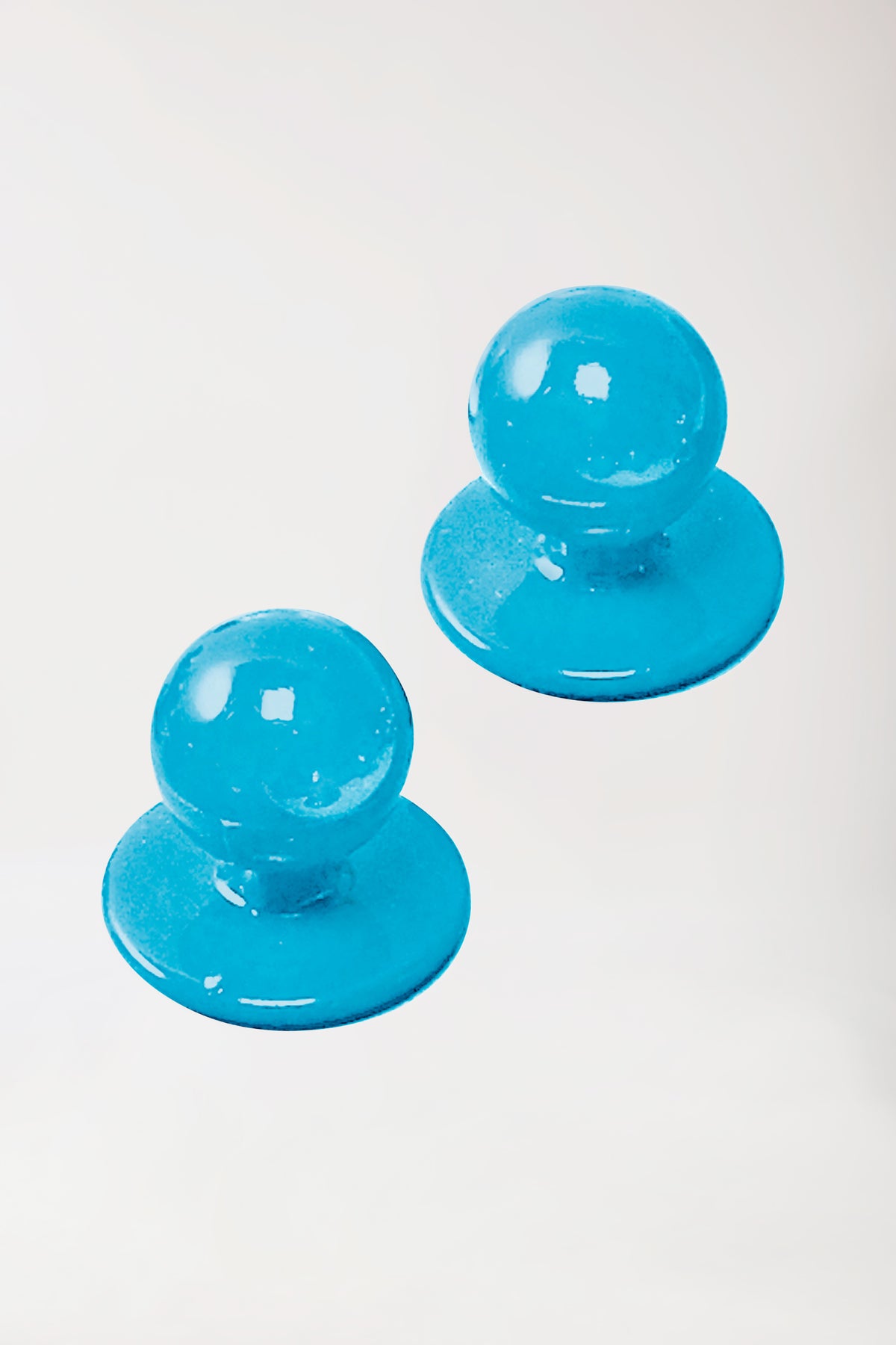 Gastro Boutons boules mixtes - 12 pièces turquoise, Vue de face