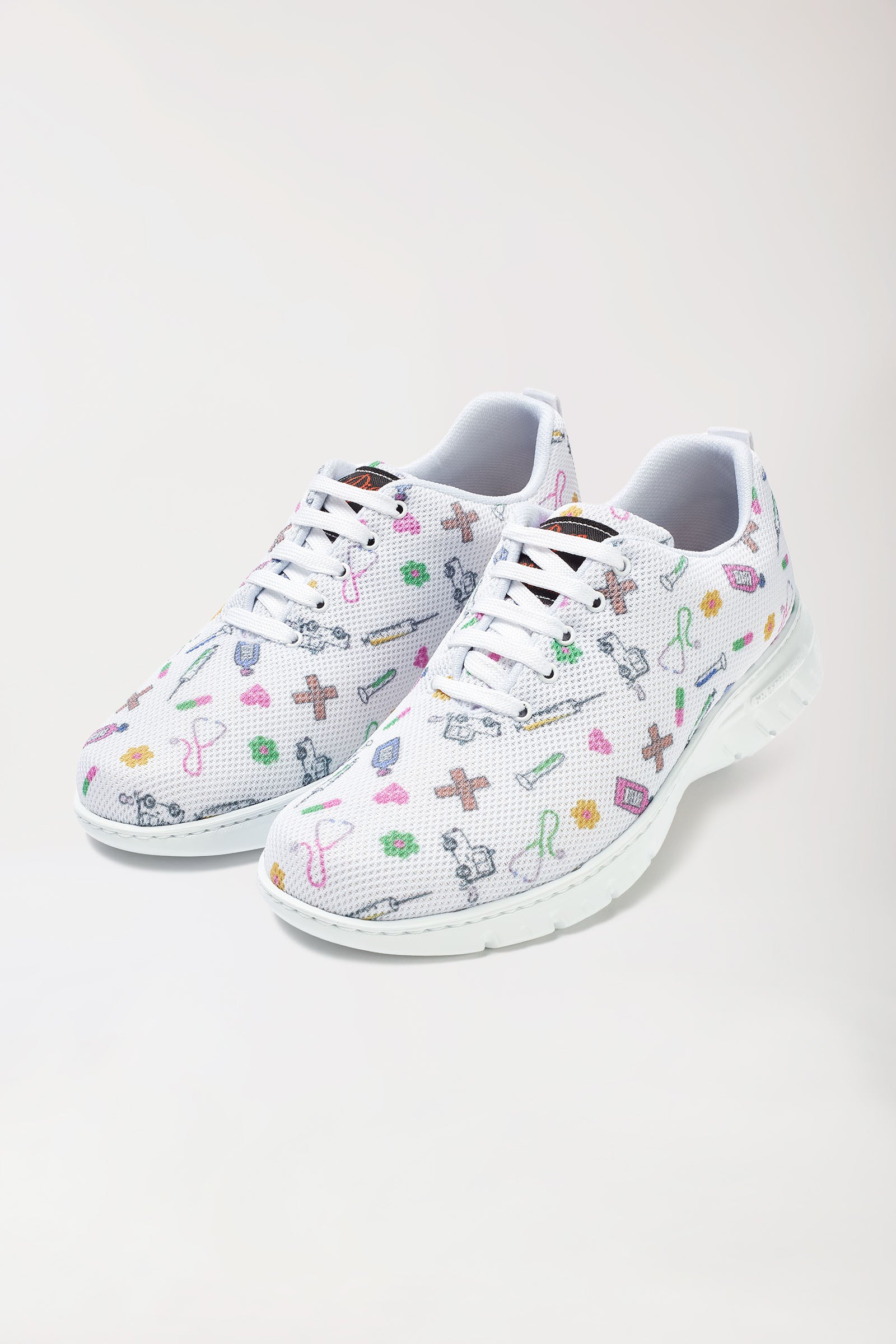 Chaussures professionnelles mixtes blanc/multicolore, Vue de face