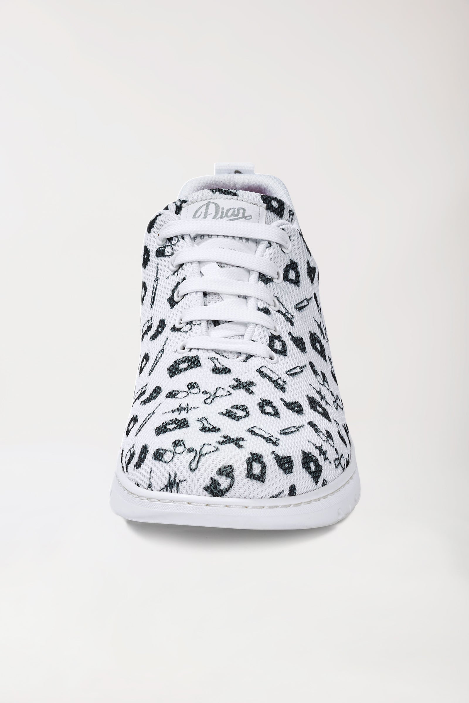 Chaussures professionnelles mixtes blanc/noir, Vue de face