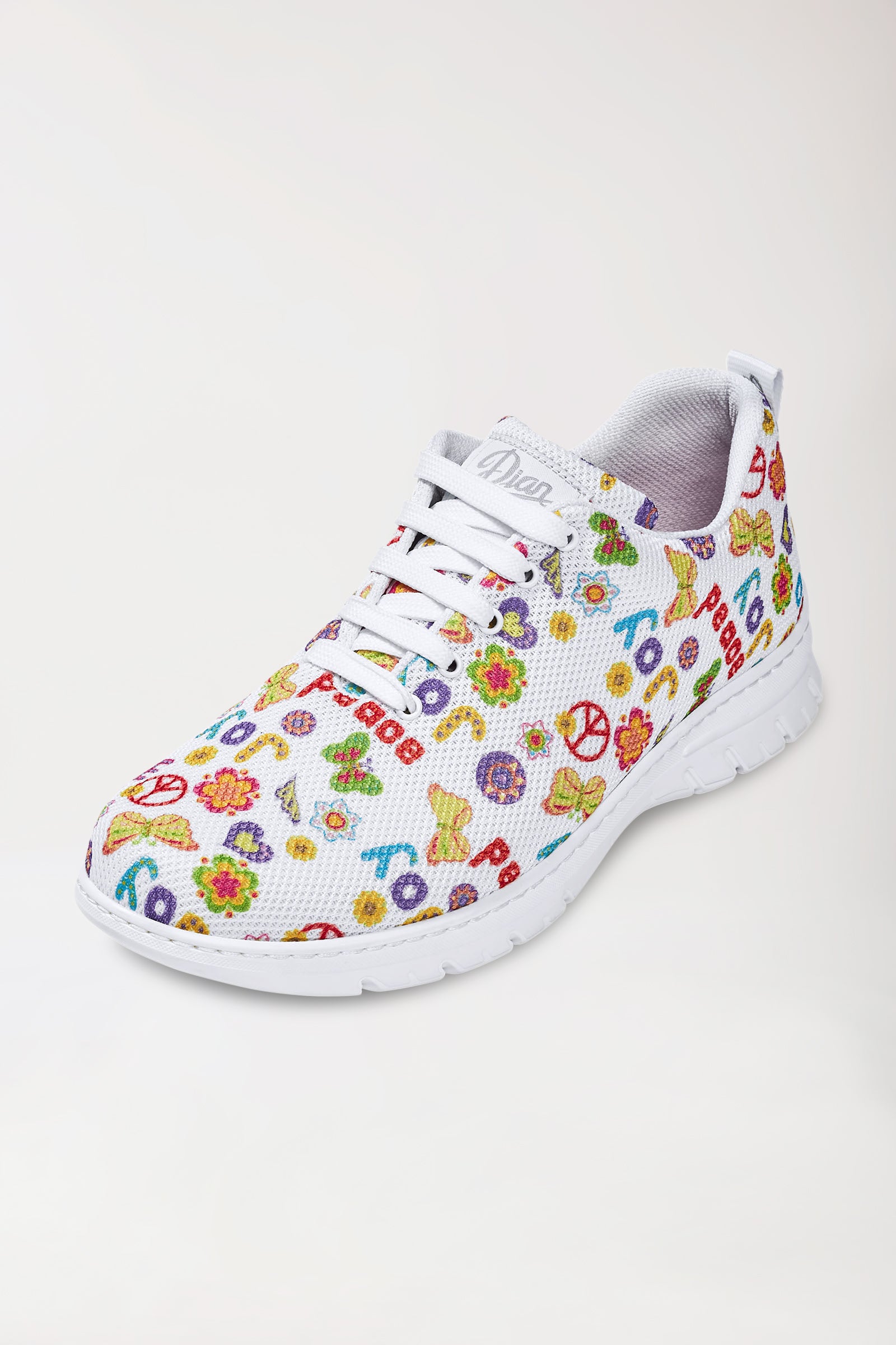 Chaussures professionnelles mixtes blanc/orange/vert, Vue de face