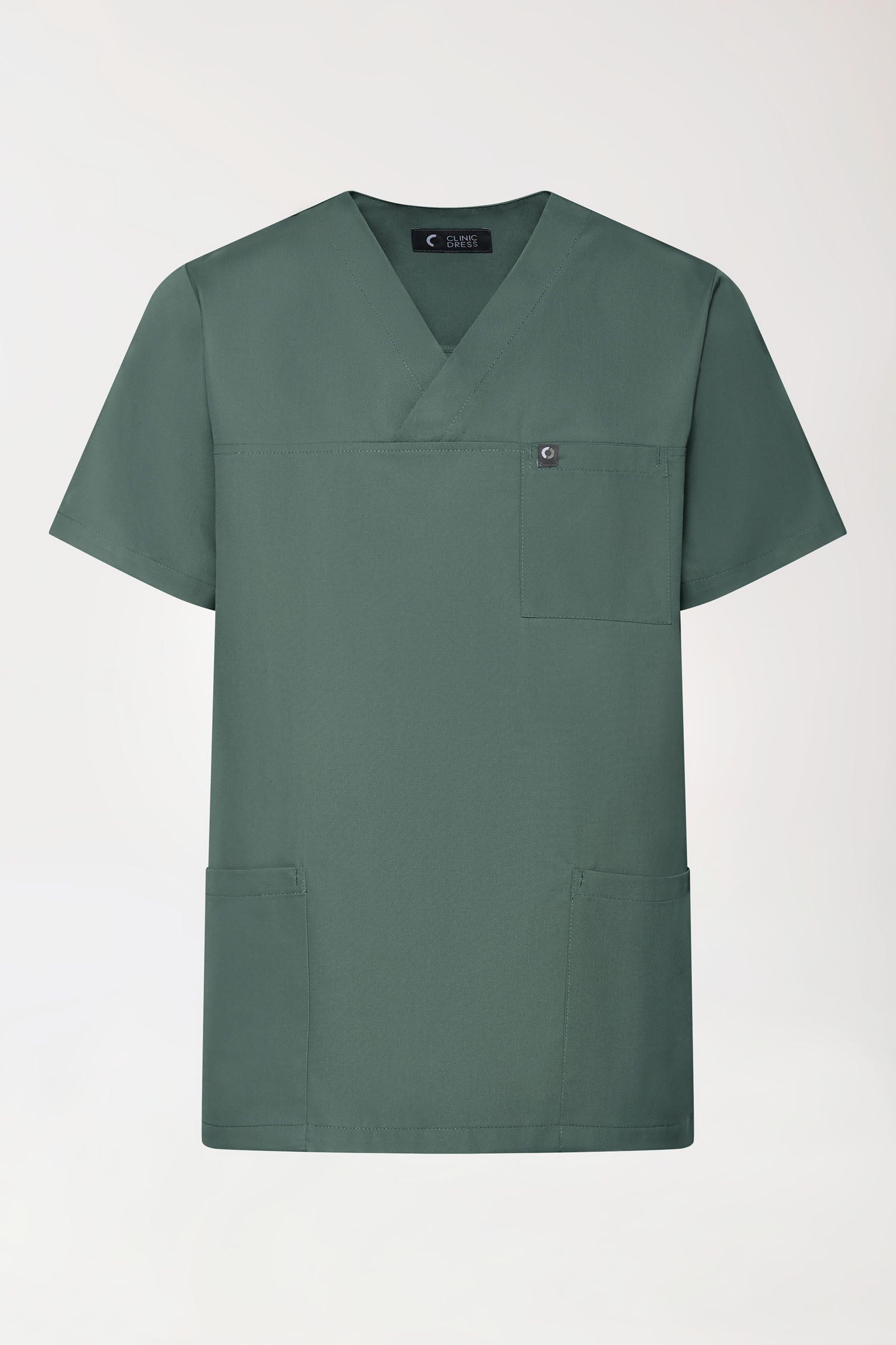 GREEN Tunique Stretch mixte - Décolleté V vert foncé, Vue de face