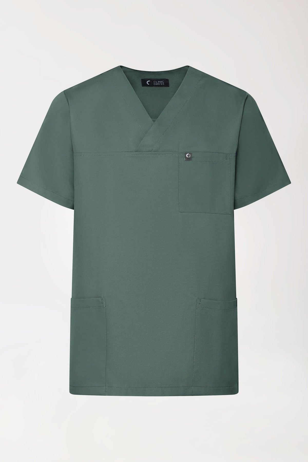 GREEN Tunique Stretch mixte - Décolleté V vert foncé, Vue de face