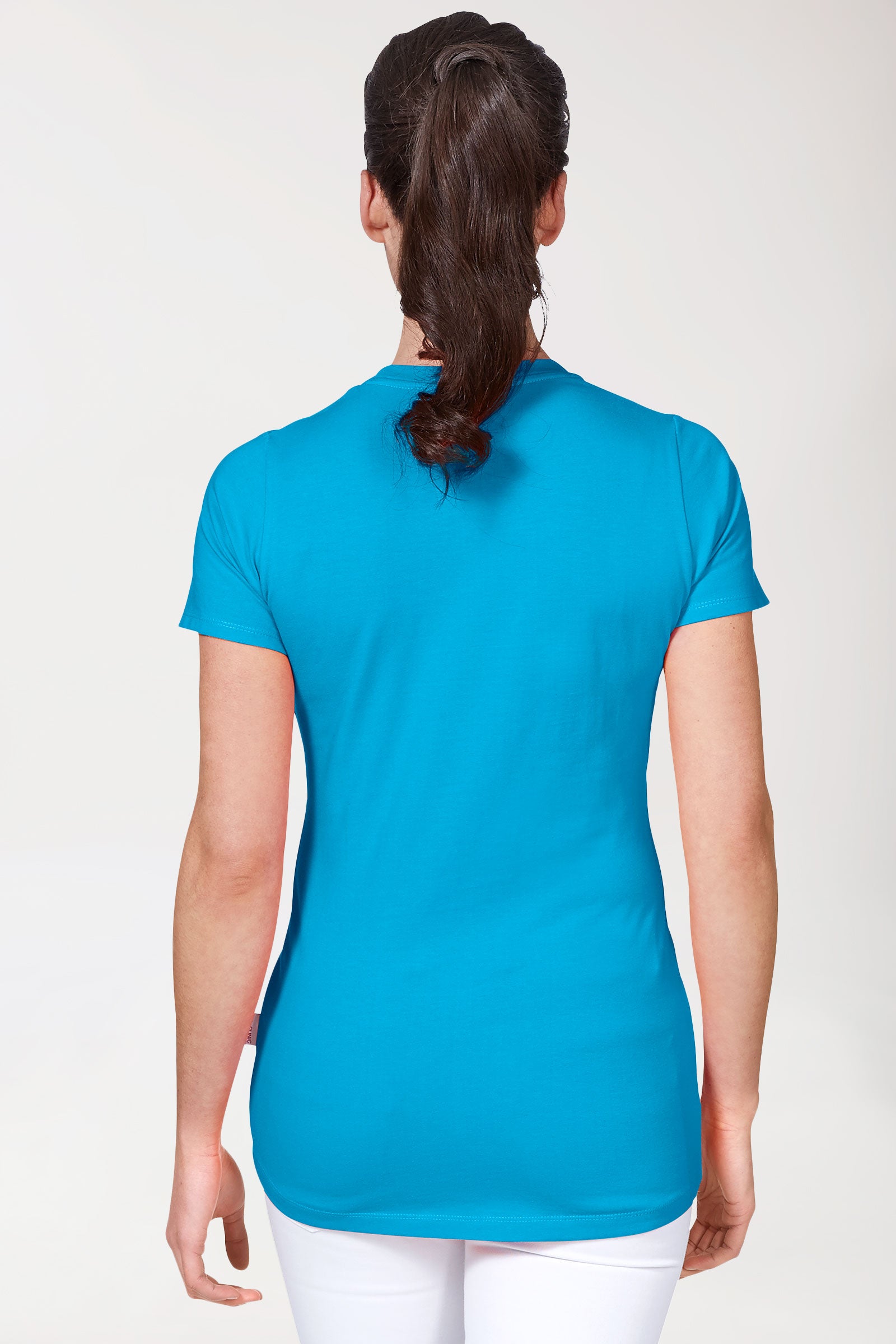 CORE T-shirt Femme - Encolure ronde turquoise, Vue de dos 