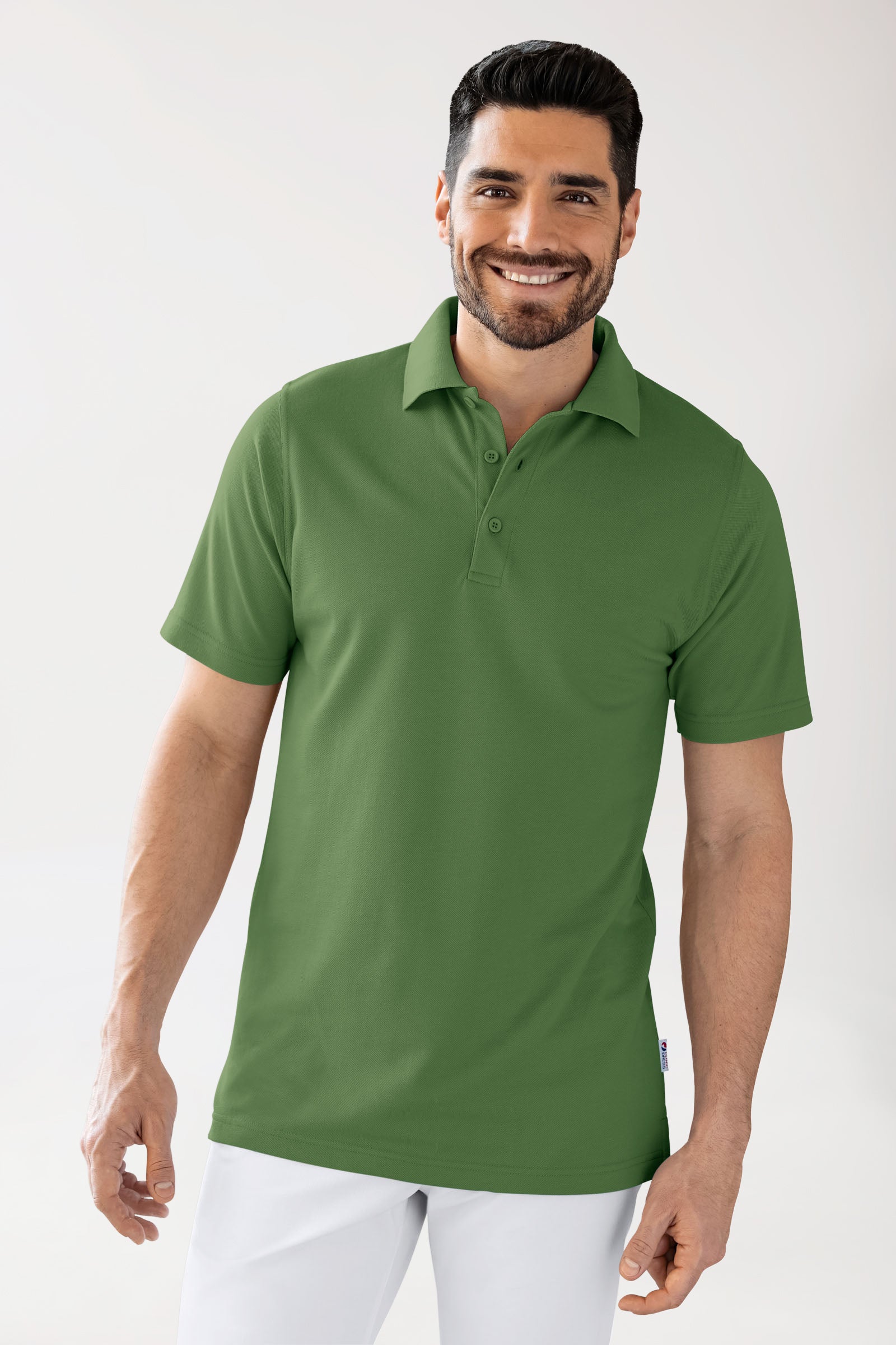CORE Shirt mixte - Col polo vert prairie