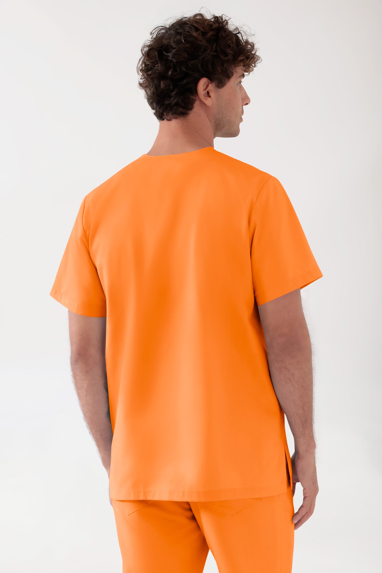 TENCEL™ Tunique Homme - Col V orange brillant