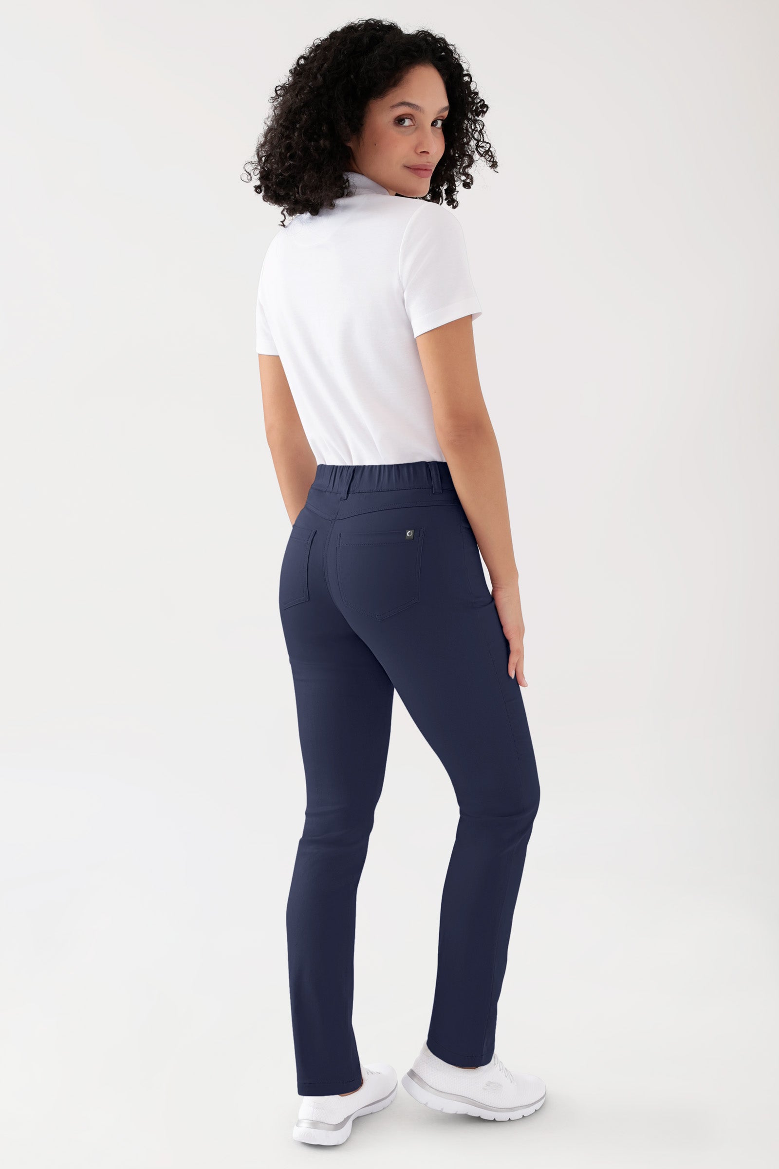 COMFY FLEX Pantalon 5 poches Femme - Jambe droite navy