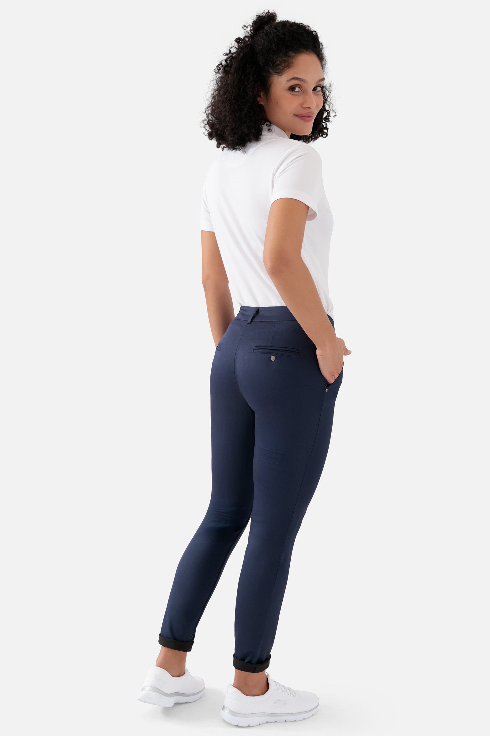 COMFY FLEX Pantalon Femme - Style Chino navy