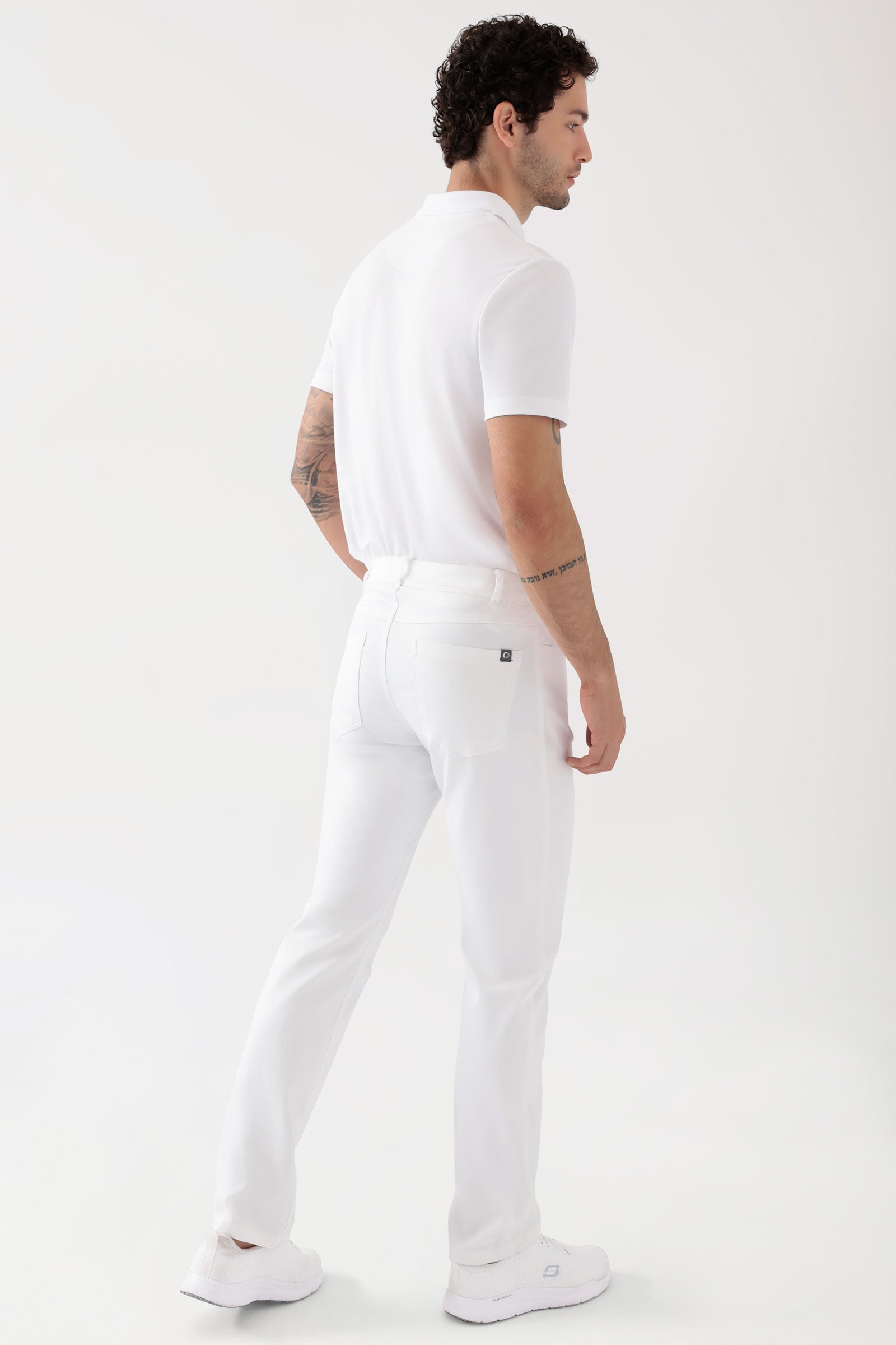 COMFY FLEX Pantalon 5 poches Homme - Jambe droite blanc