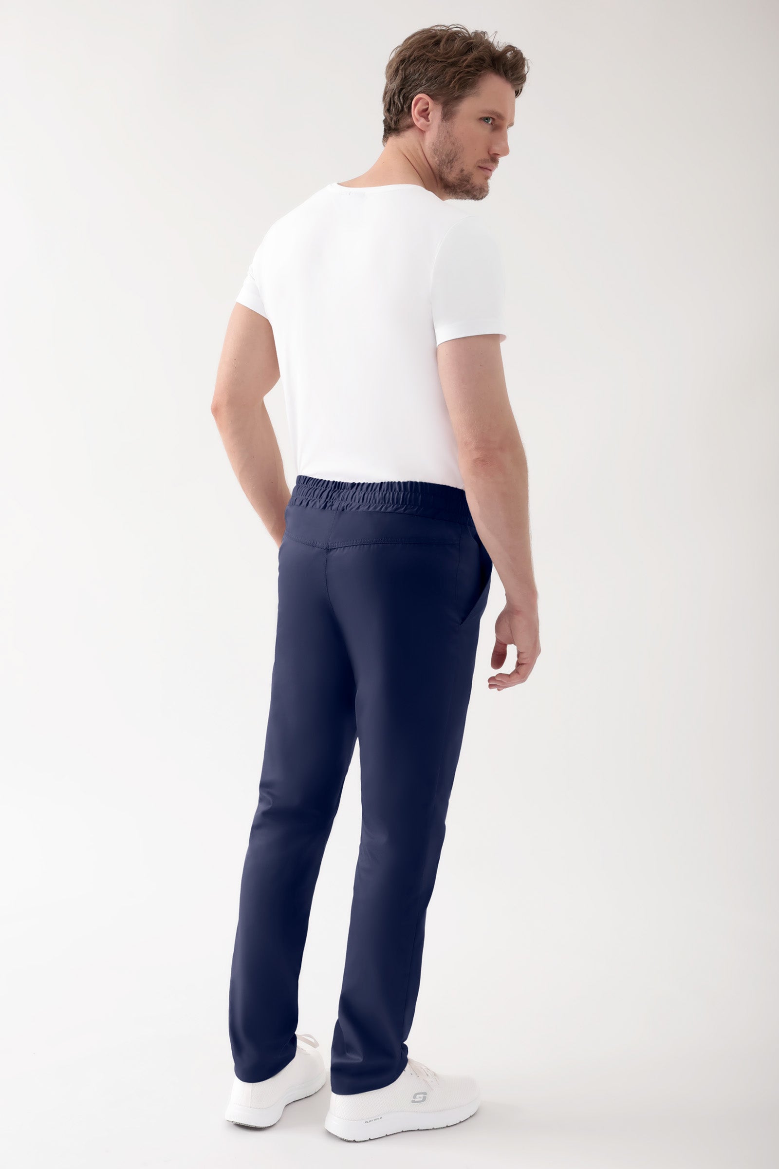 CORE Pantalon mixte - Taille haute bleu navy, Vue de dos 