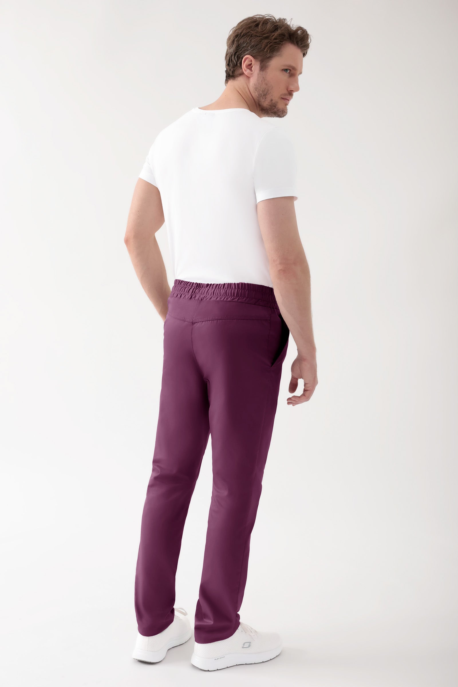 CORE Pantalon mixte - Taille haute prune, Vue de dos 