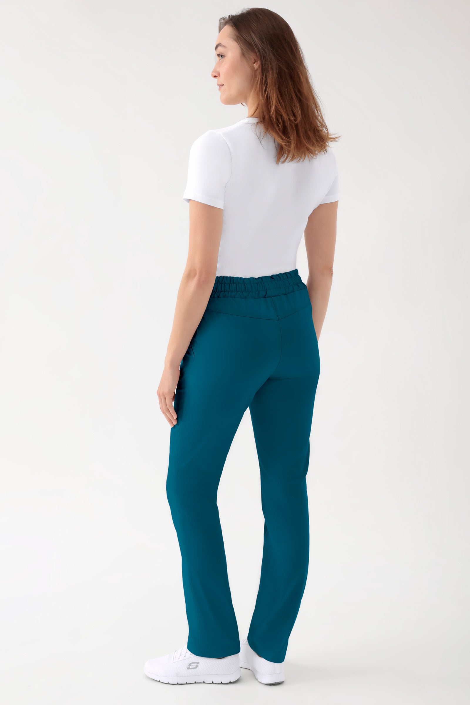 CORE Pantalon mixte - Taille haute vert pétrole, Vue de dos 
