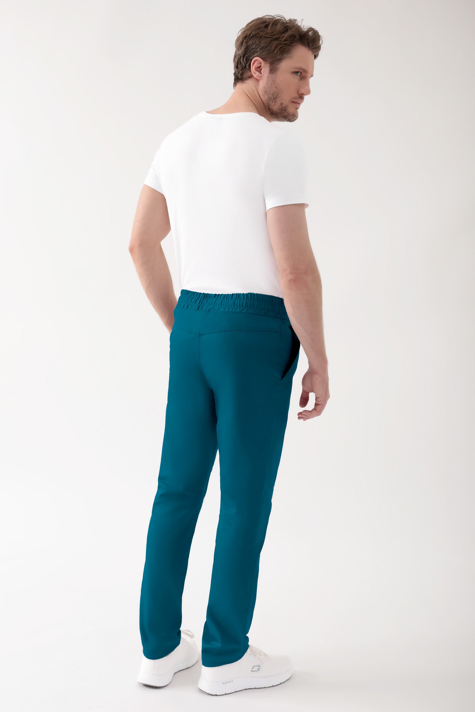 CORE Pantalon mixte - Taille haute vert pétrole, Vue de dos 