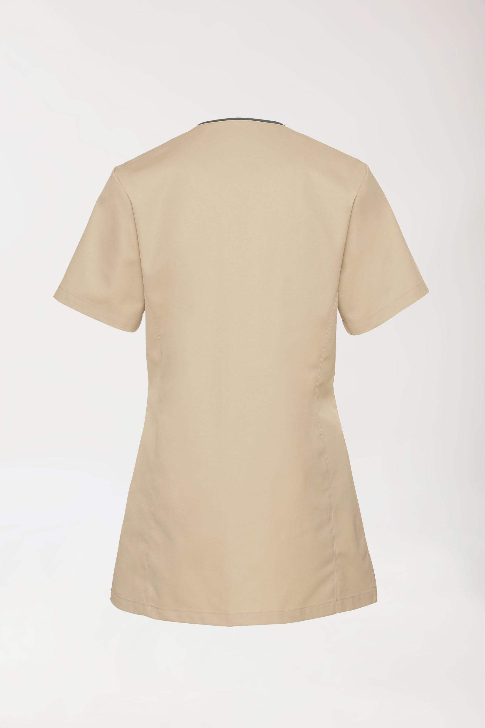 Blouse Beauté Femme - Boutonnée biscuit/anthracite