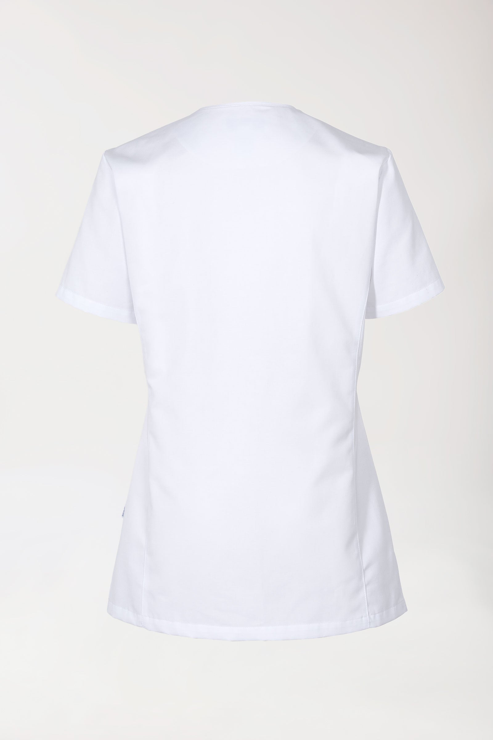 Blouse Beauté Femme - Patte de boutons-pression blanc, Vue de dos 
