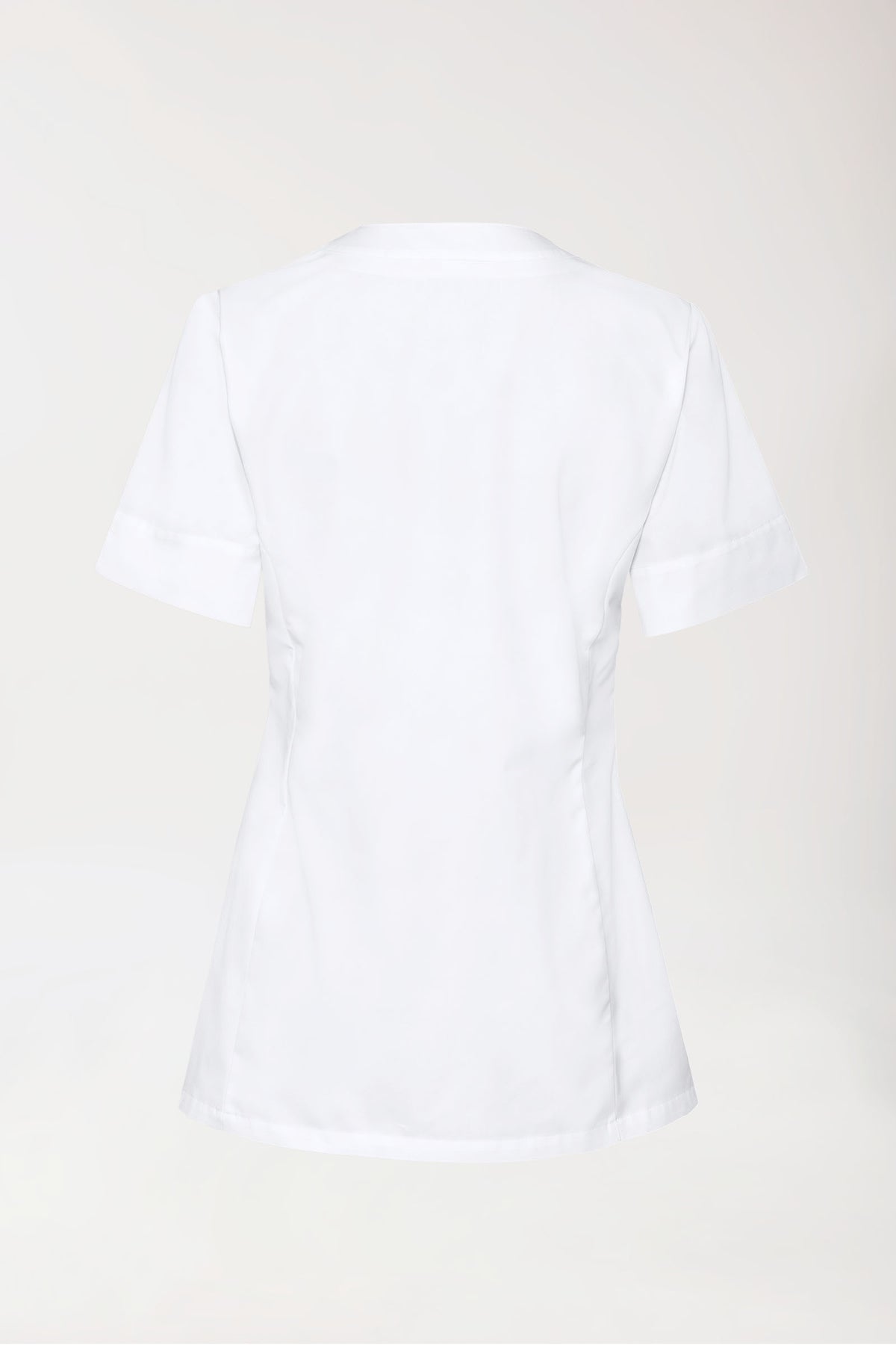 Blouse Beauté Femme - Boutonnage invisible blanc, Vue de dos 