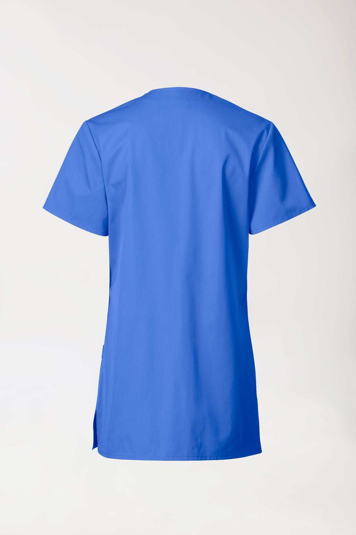 Blouse Beauté Femme - Boutonnée bleu roi, Vue de dos 