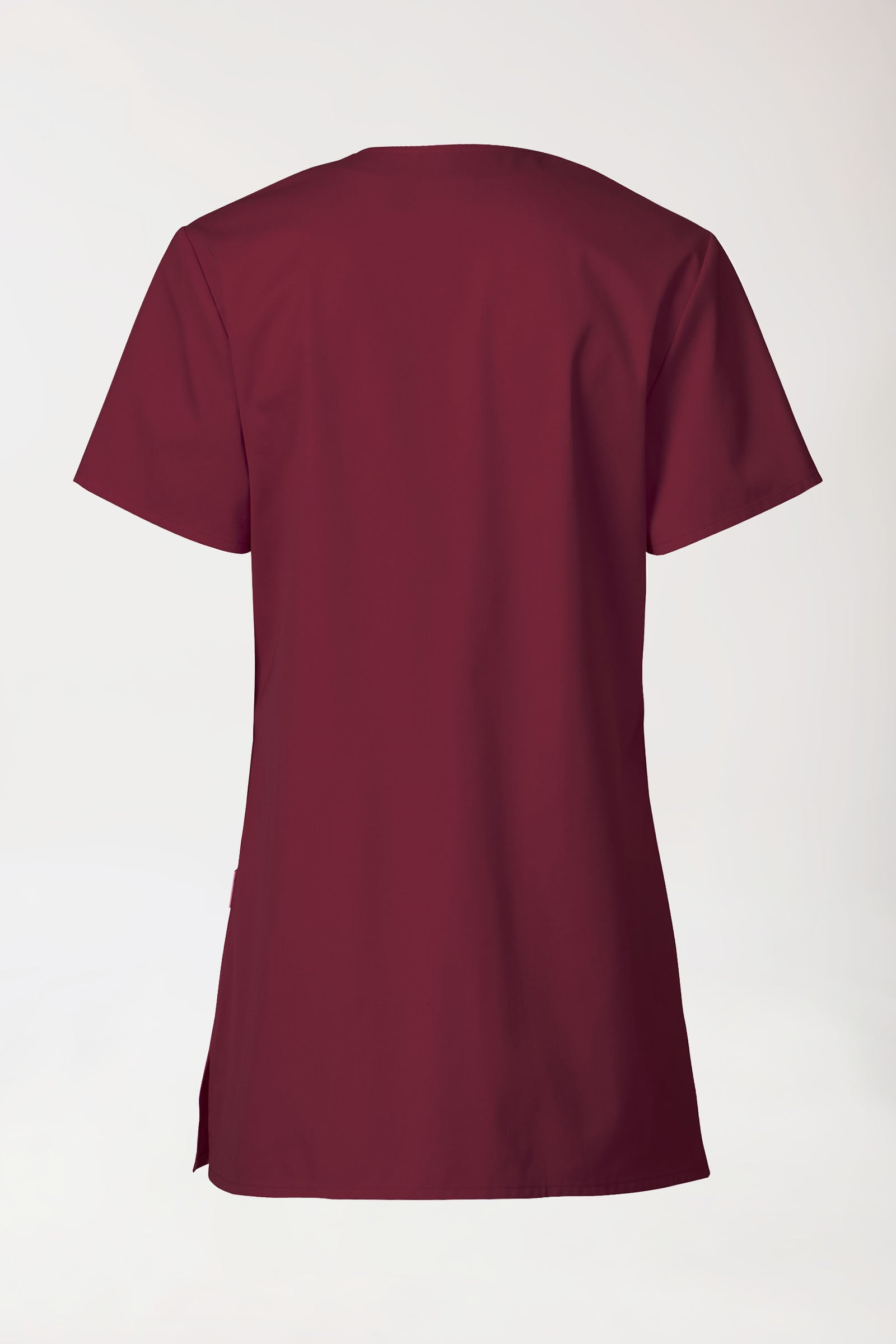 Blouse Beauté Femme - Boutonnée bordeaux, Vue de dos 