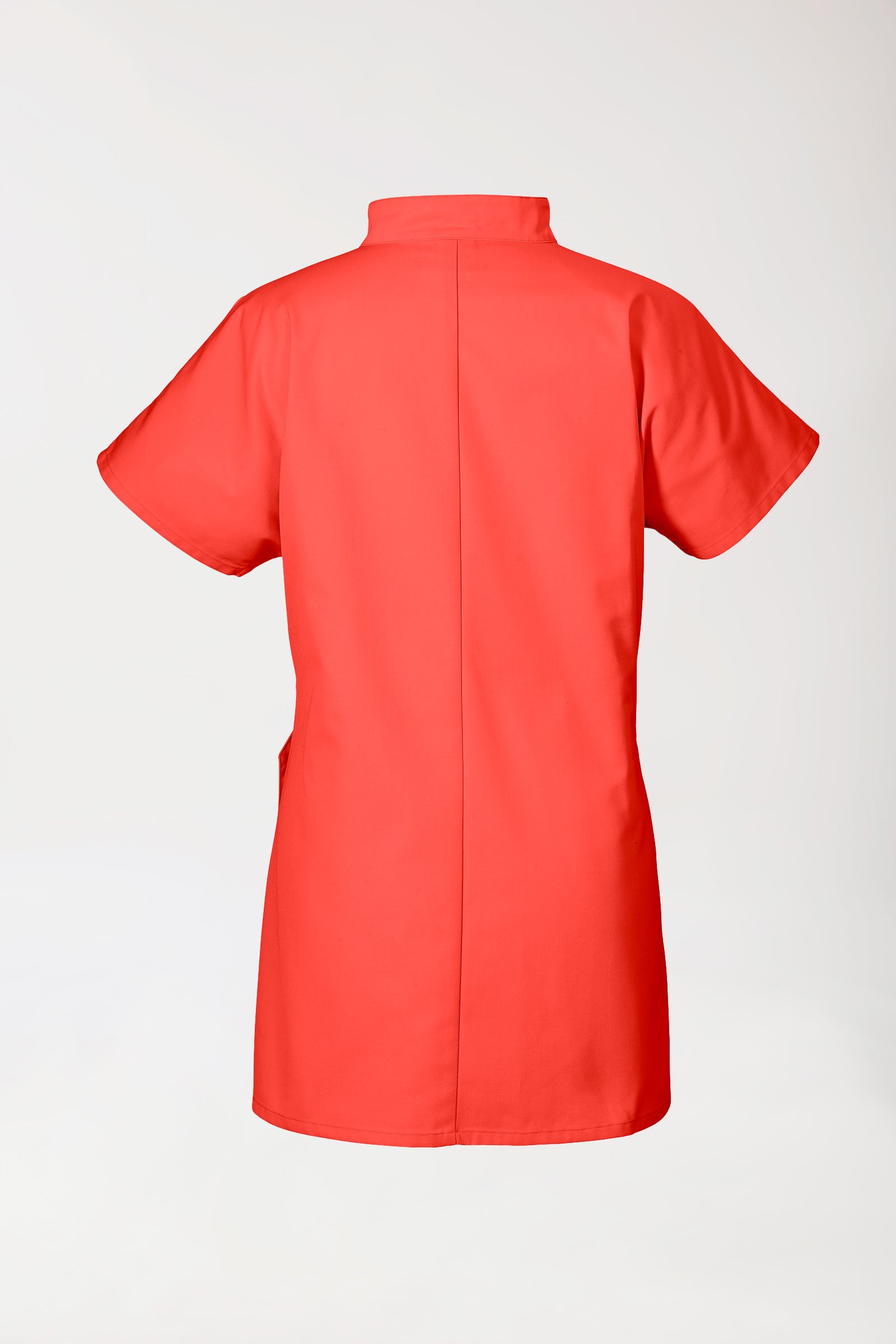JUST STRONG Blouse Femme - Patte de boutonnage mandarine