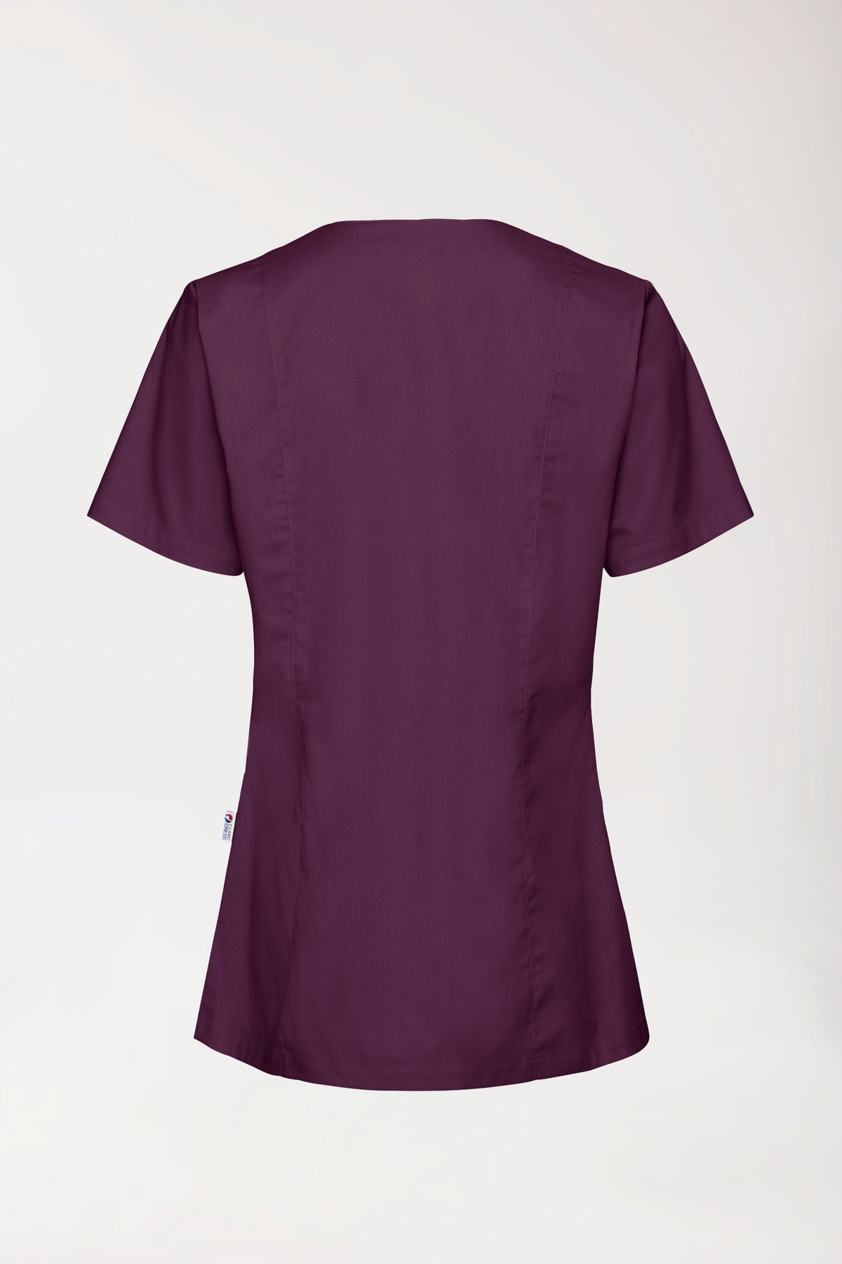 Blouse Stretch Femme - boutonnée prune, Vue de dos 