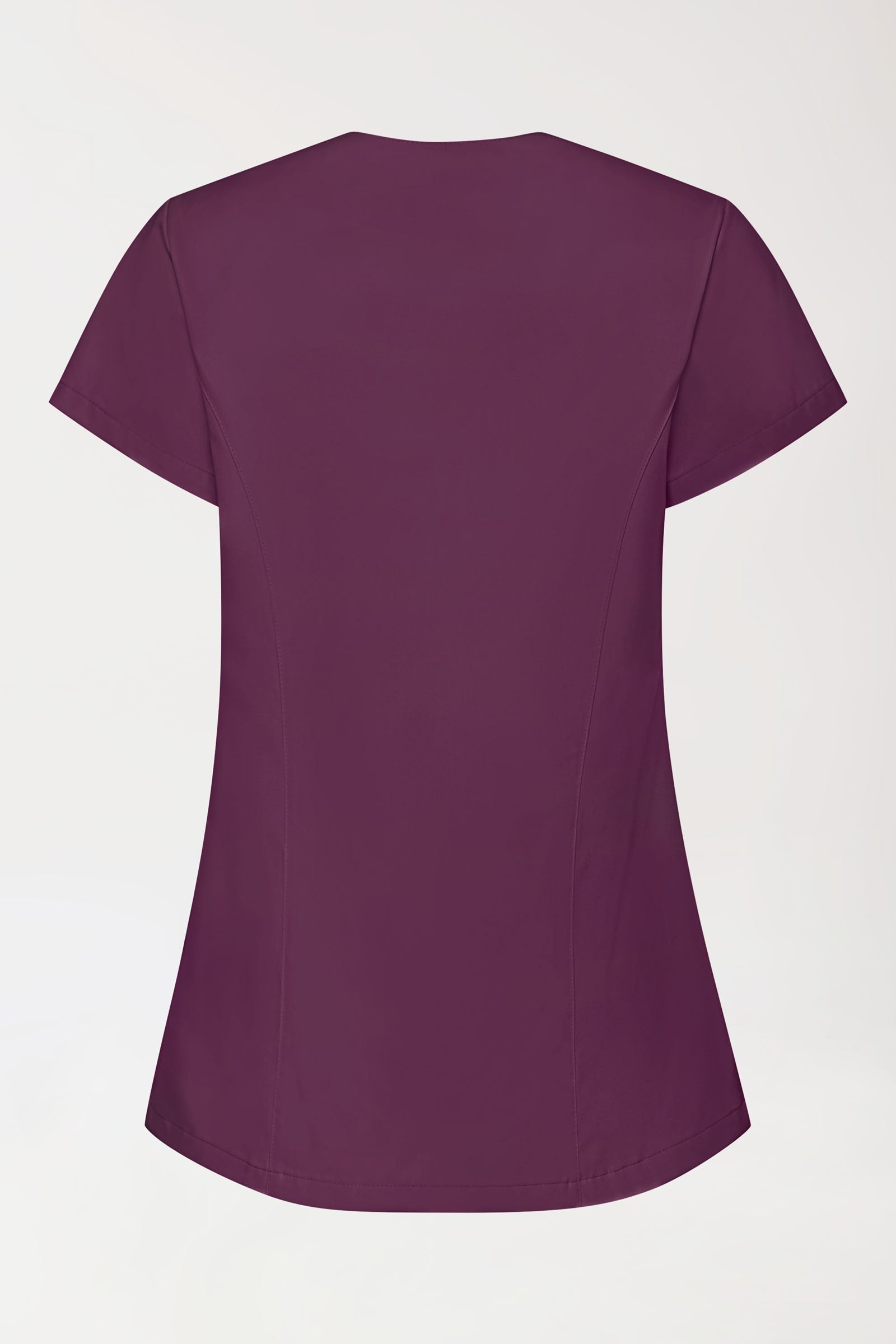 GREEN Blouse Stretch Femme - patte de boutonnage asymétrique prune