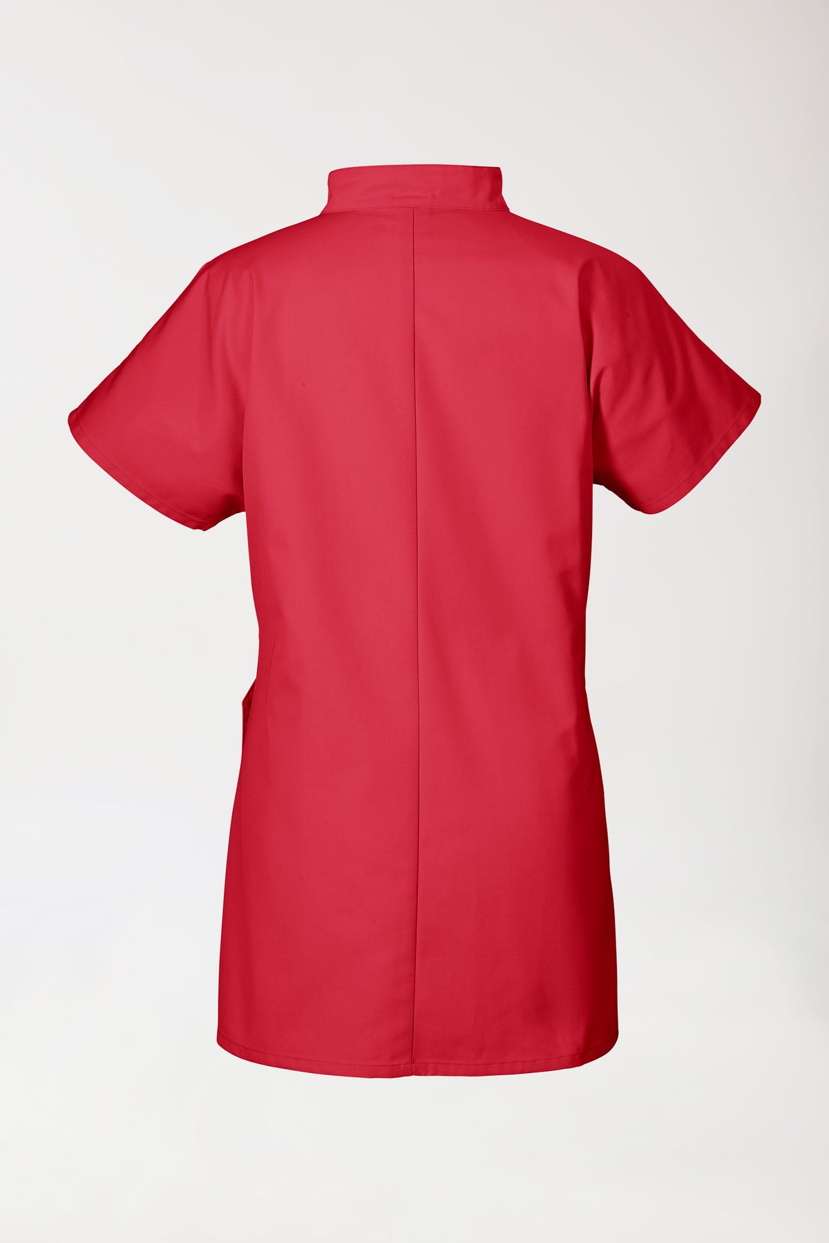 JUST STRONG Blouse Femme - Patte de boutonnage rouge, Vue de dos 