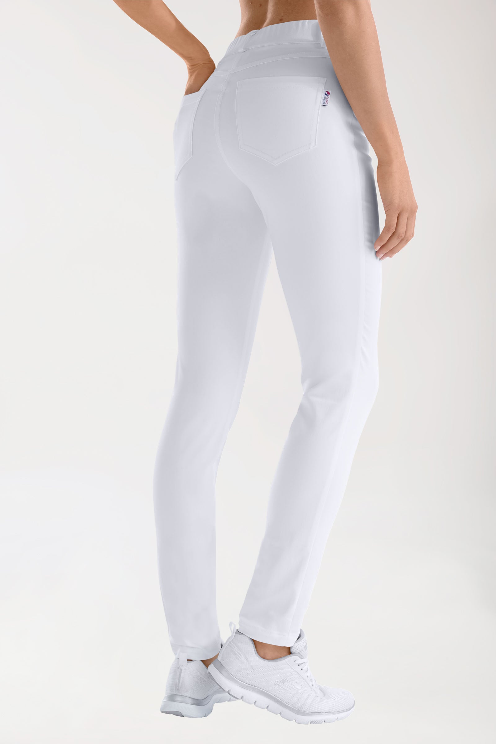 COMFY FLEX Pantalon 5 poches Femme - Jambe slim blanc