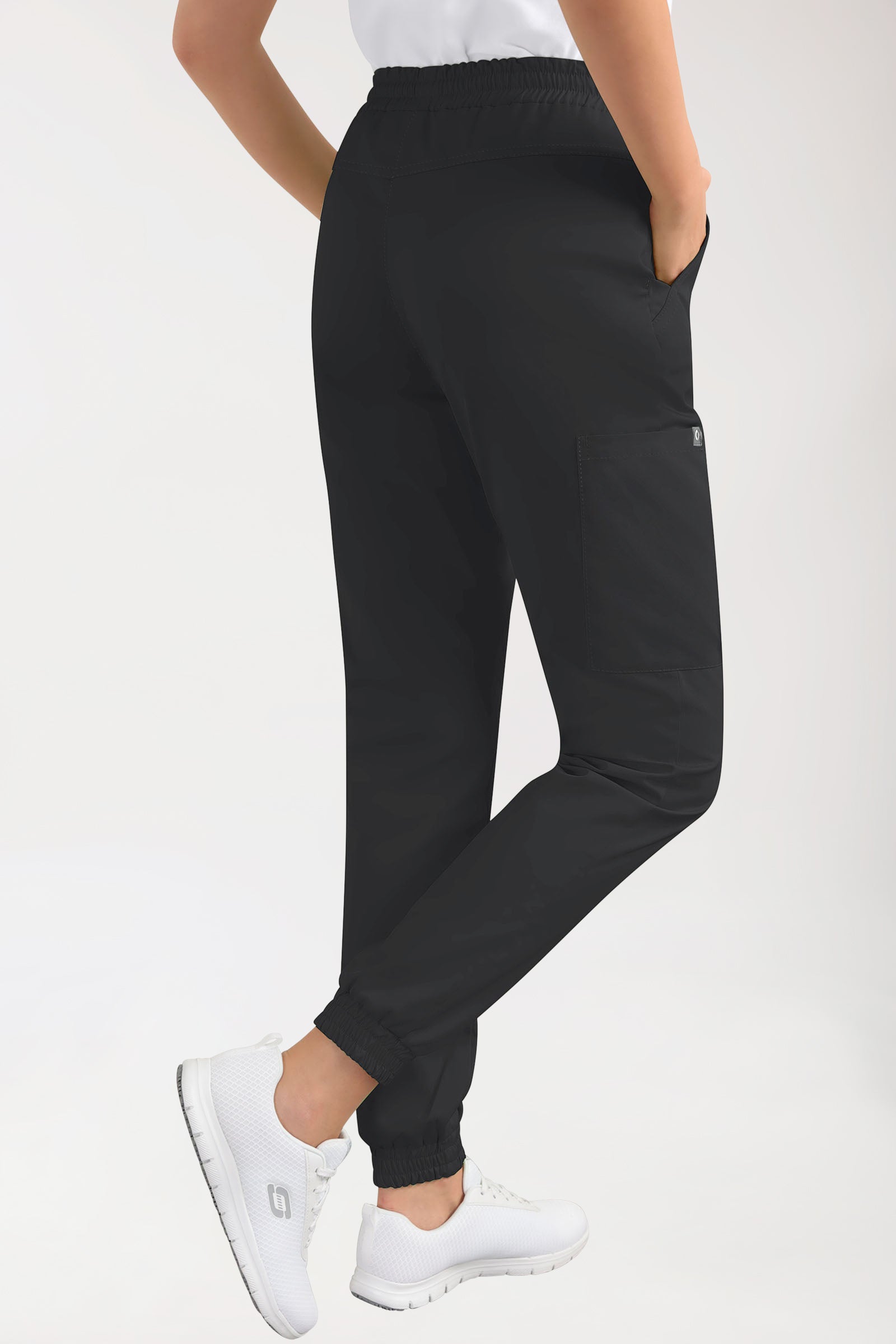CORE Pantalon Cargo Femme – Style Jogpant noir, Vue de dos 