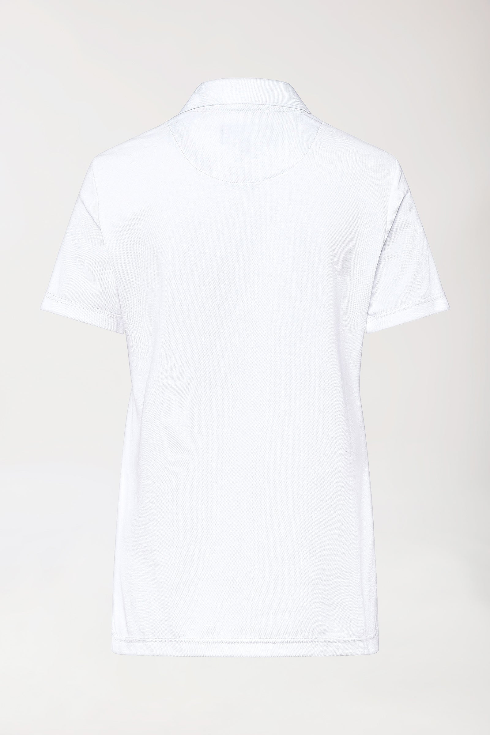 CORE T-shirt Femme – Col polo blanc