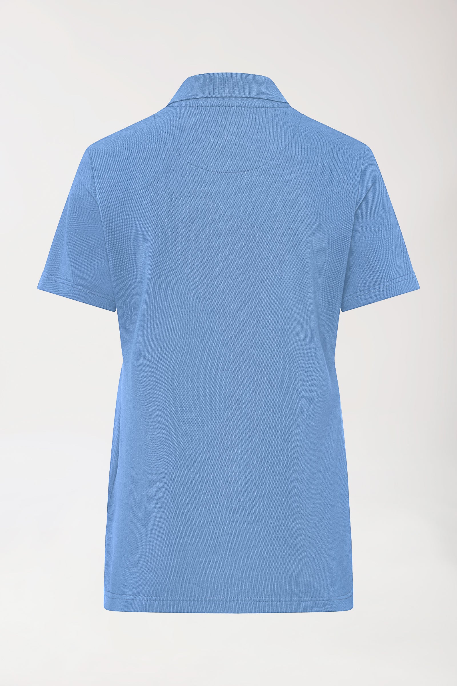 CORE T-shirt Femme – Col polo bleu ciel