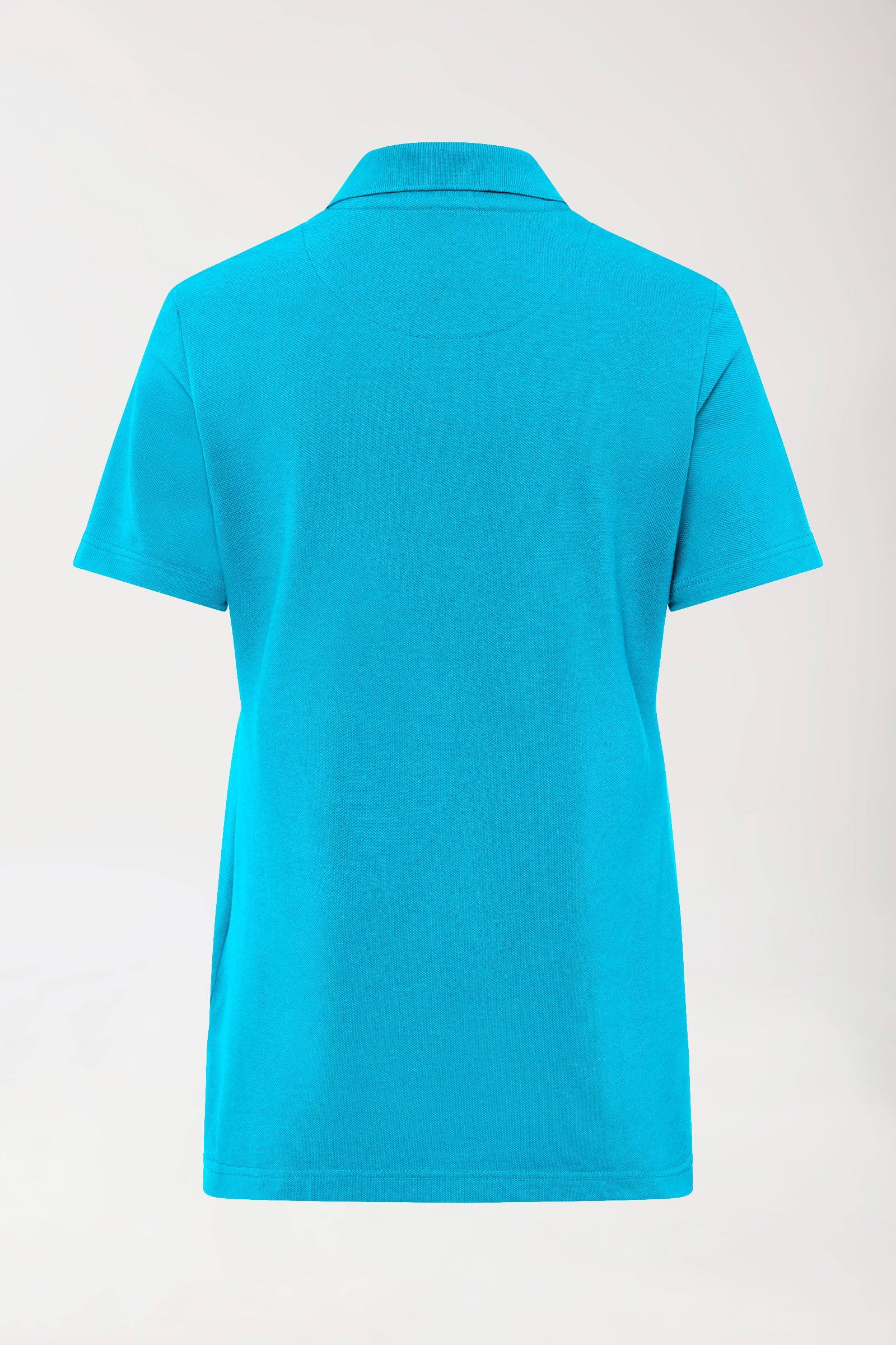CORE T-shirt Femme – Col polo turquoise