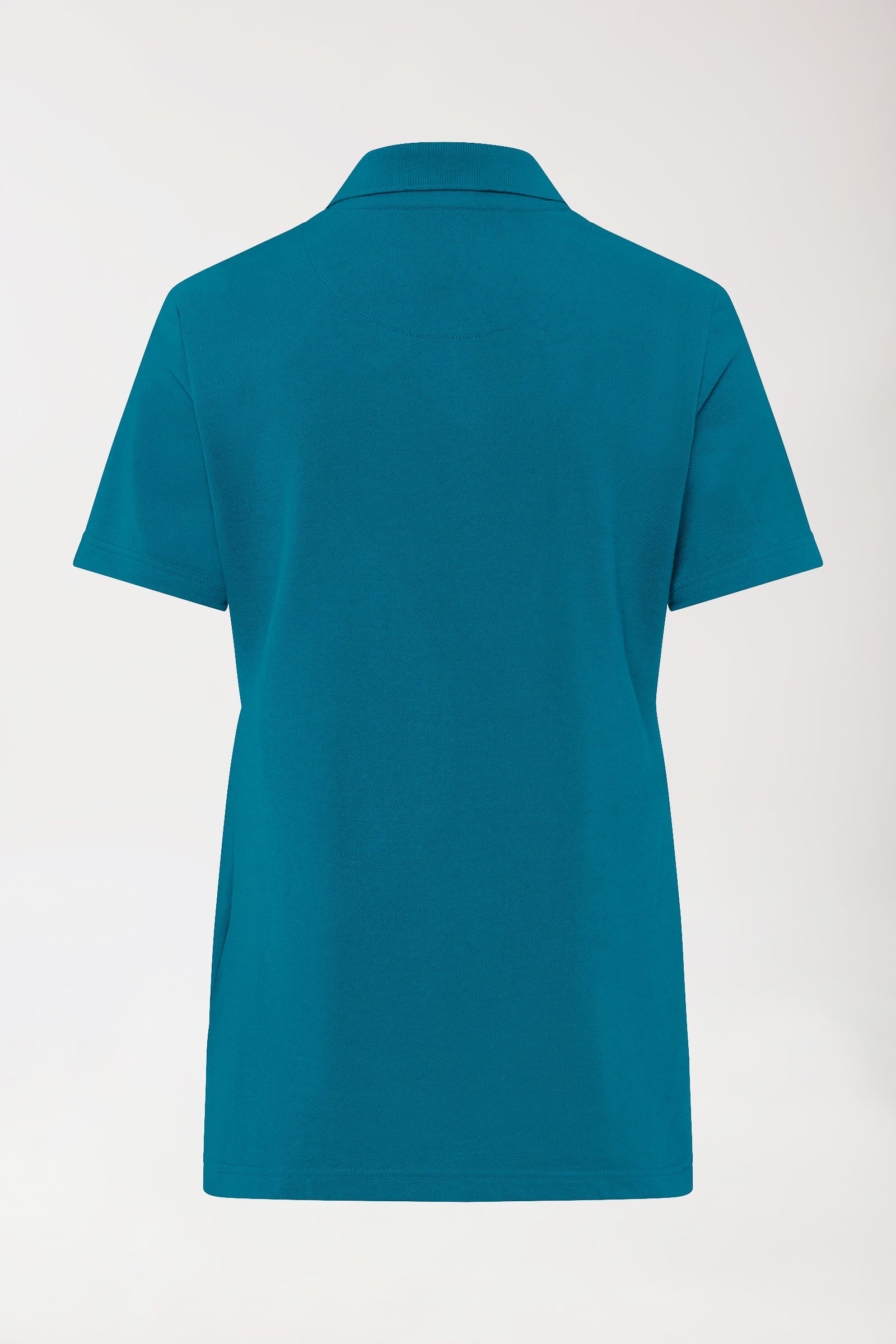 CORE T-shirt Femme – Col polo pétrole, Vue de dos 