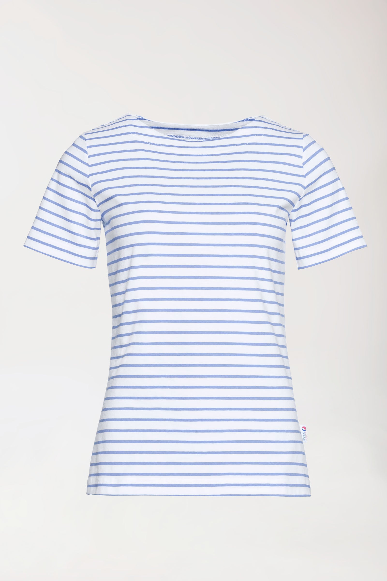 T-shirt Femme - Manche courte blanc/bleu