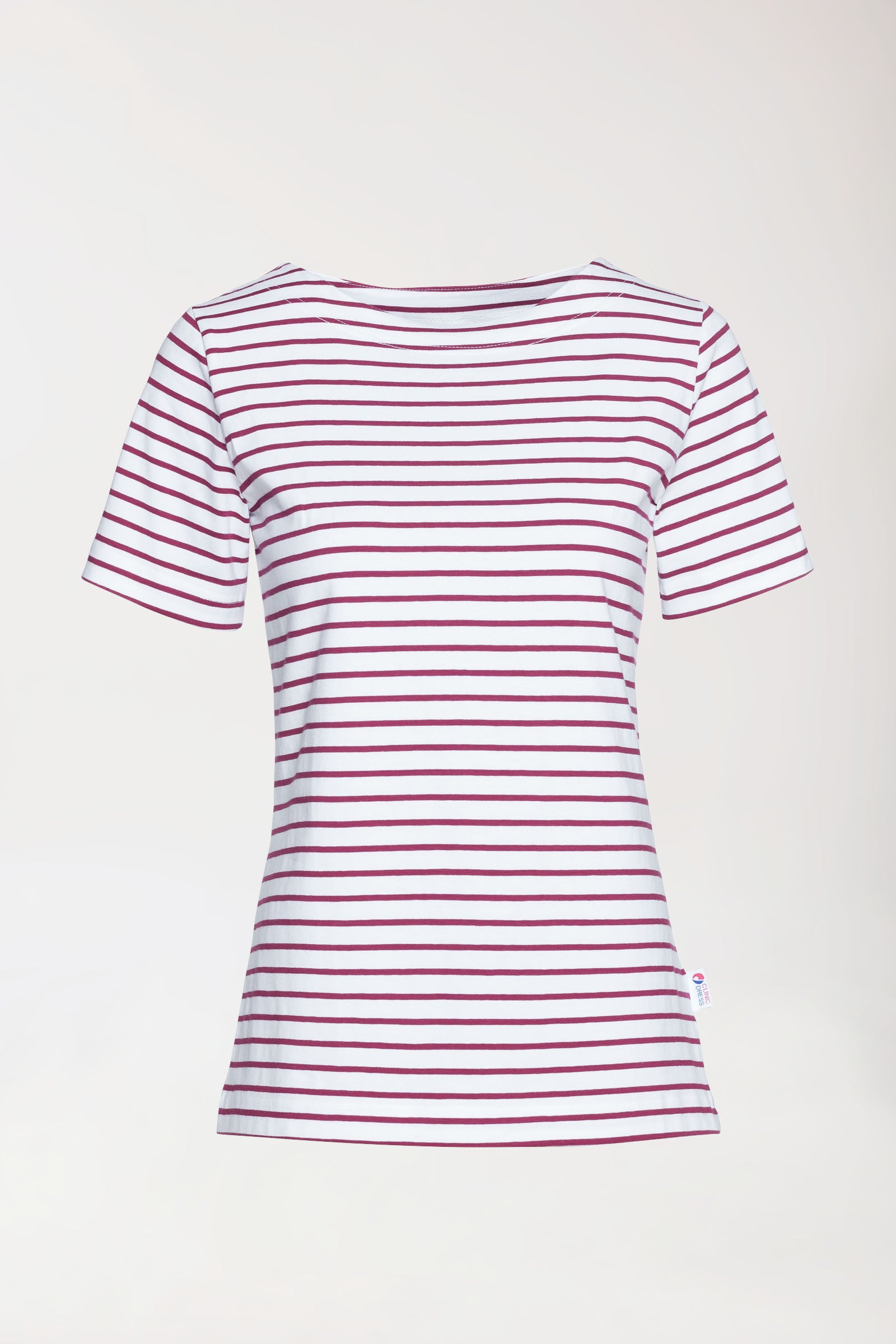 T-shirt Femme - Manche courte blanc/bordeaux