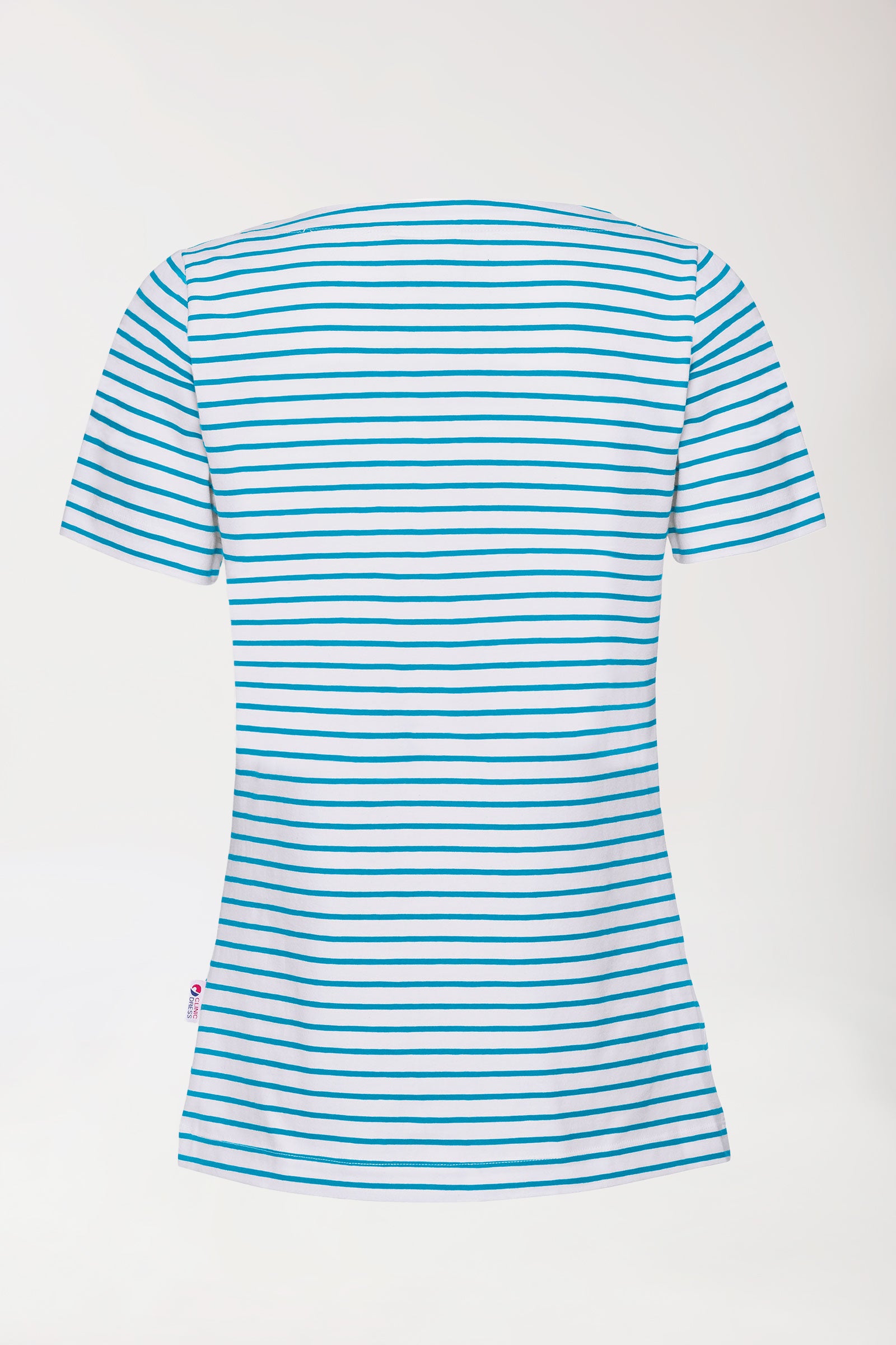 T-shirt Femme - Manche courte blanc/turquoise