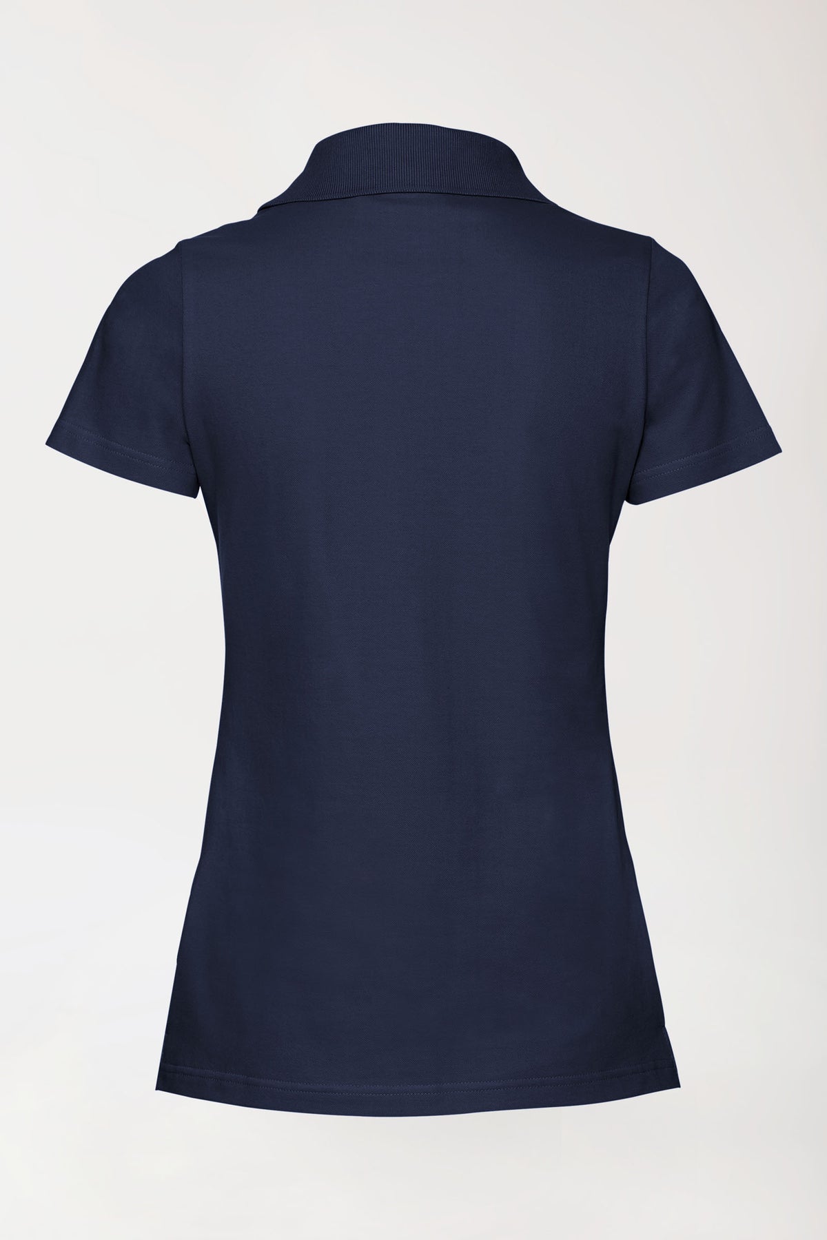 T-shirt Stretch Femme - Col polo bleu navy, Vue de dos 