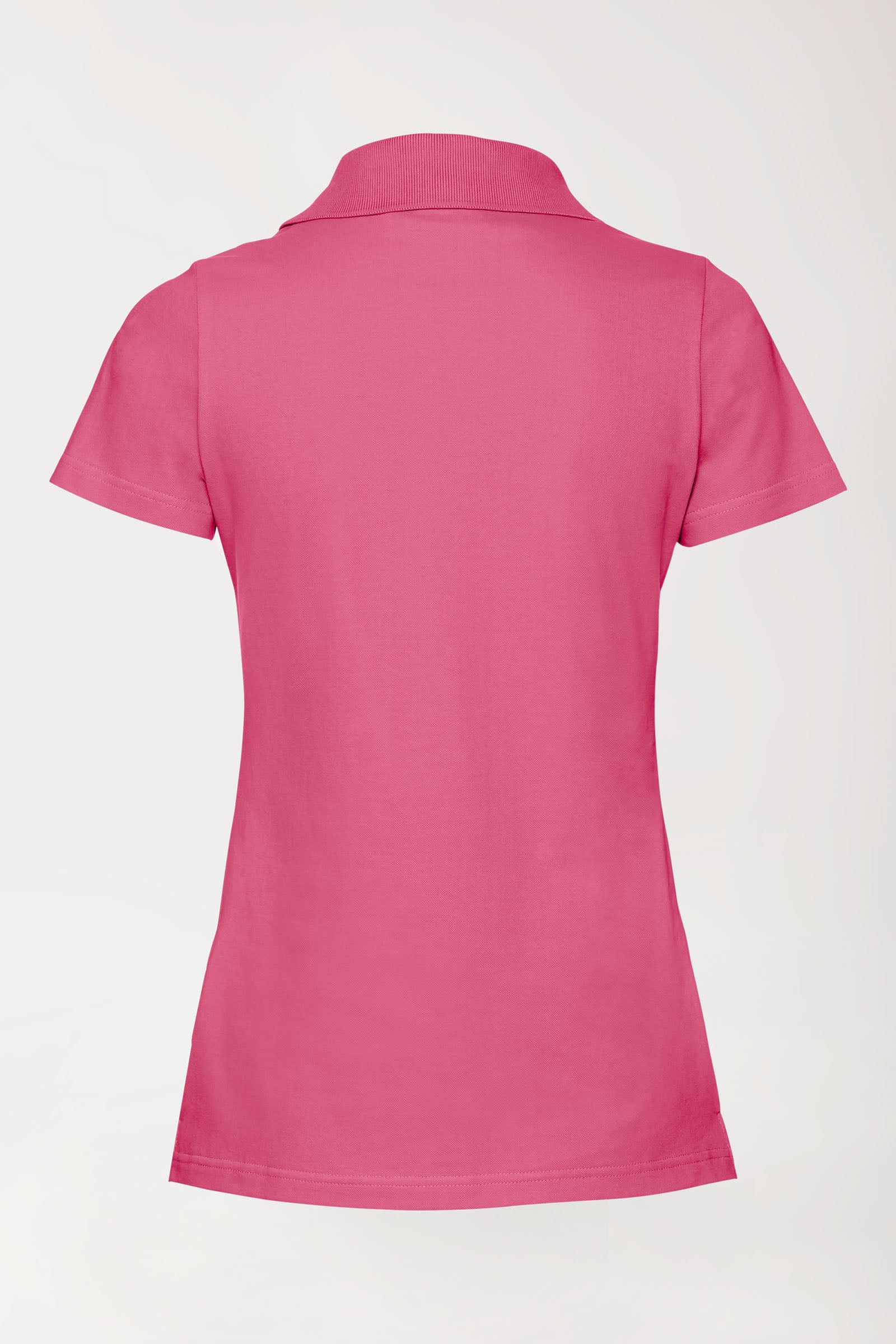 T-shirt Stretch Femme - Col polo bois de rose
