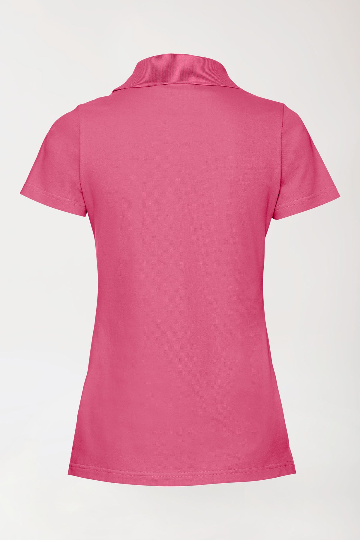 T-shirt Stretch Femme - Col polo bois de rose, Vue de dos 