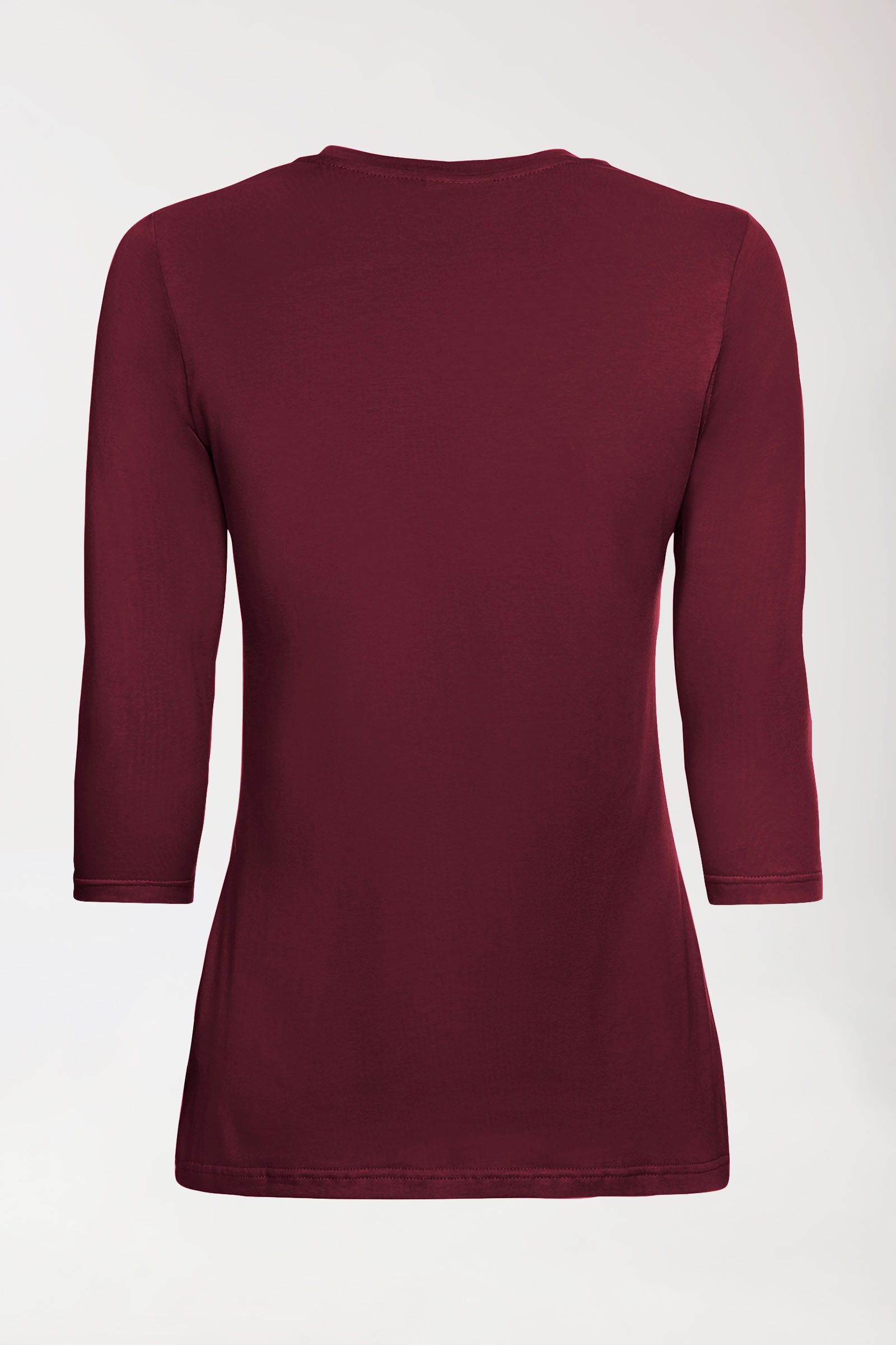 CORE T-shirt Femme - manche 3/4 bordeaux, Vue de dos 
