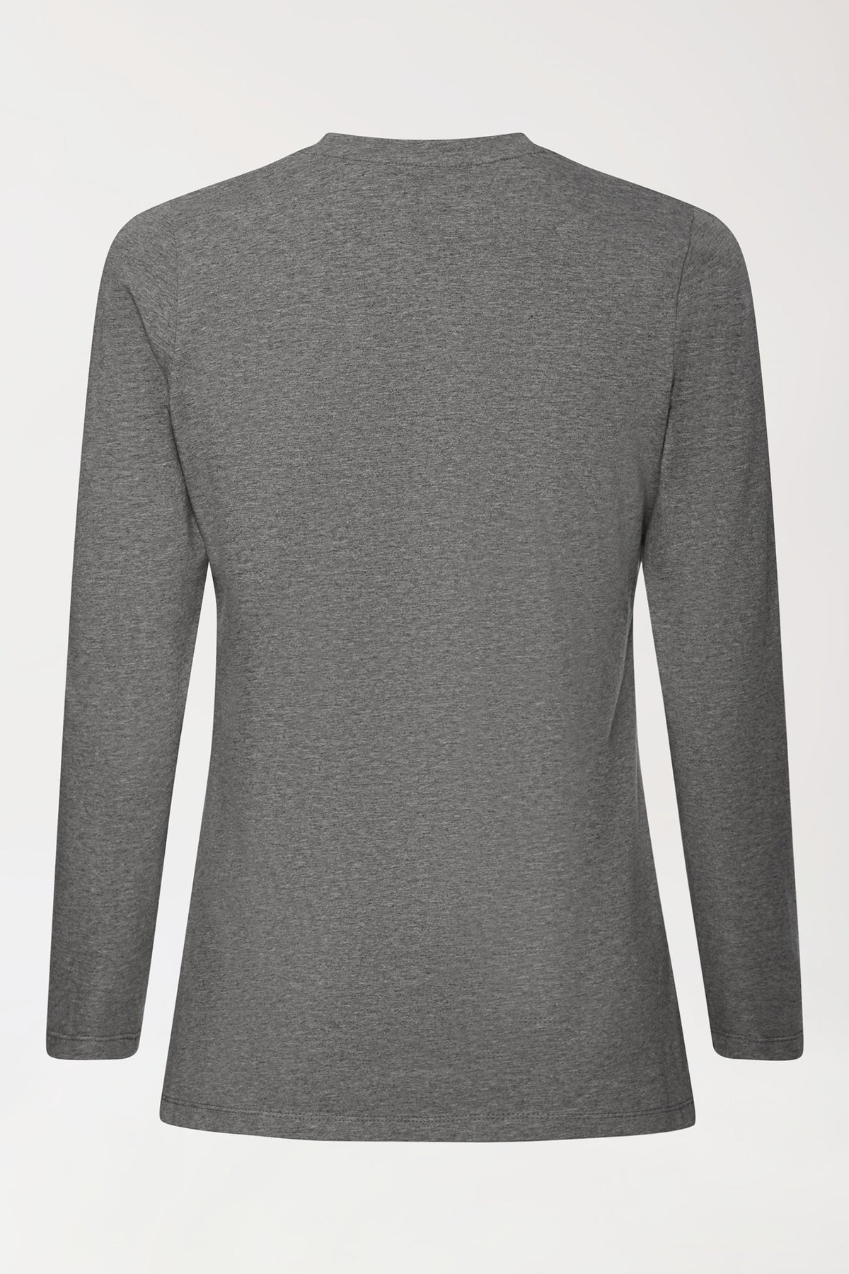 CORE T-shirt Femme - manche longue gris foncé chiné, Vue de dos 